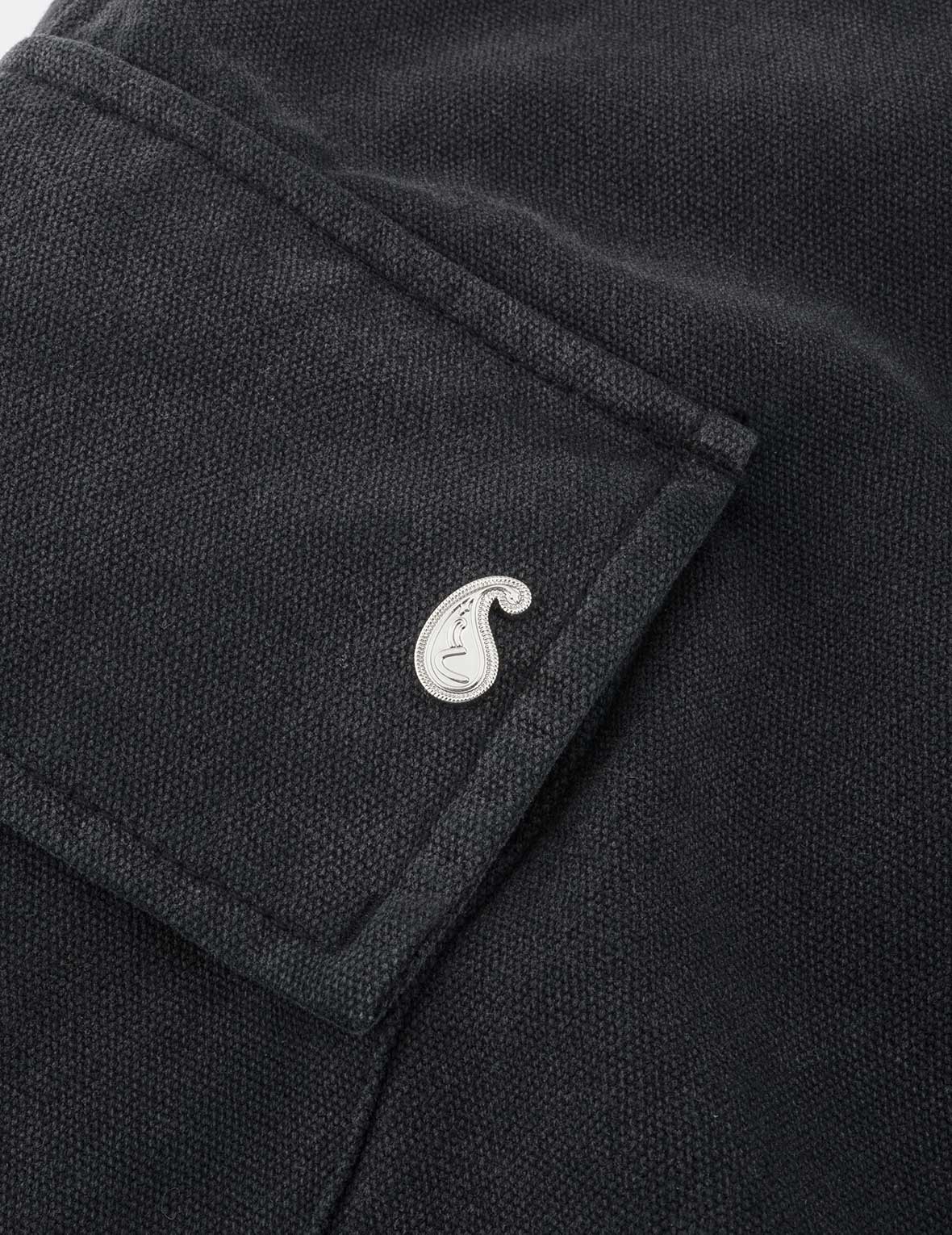 Pigment Dye Wash Seagull Embroidery Relax Fit Shorts