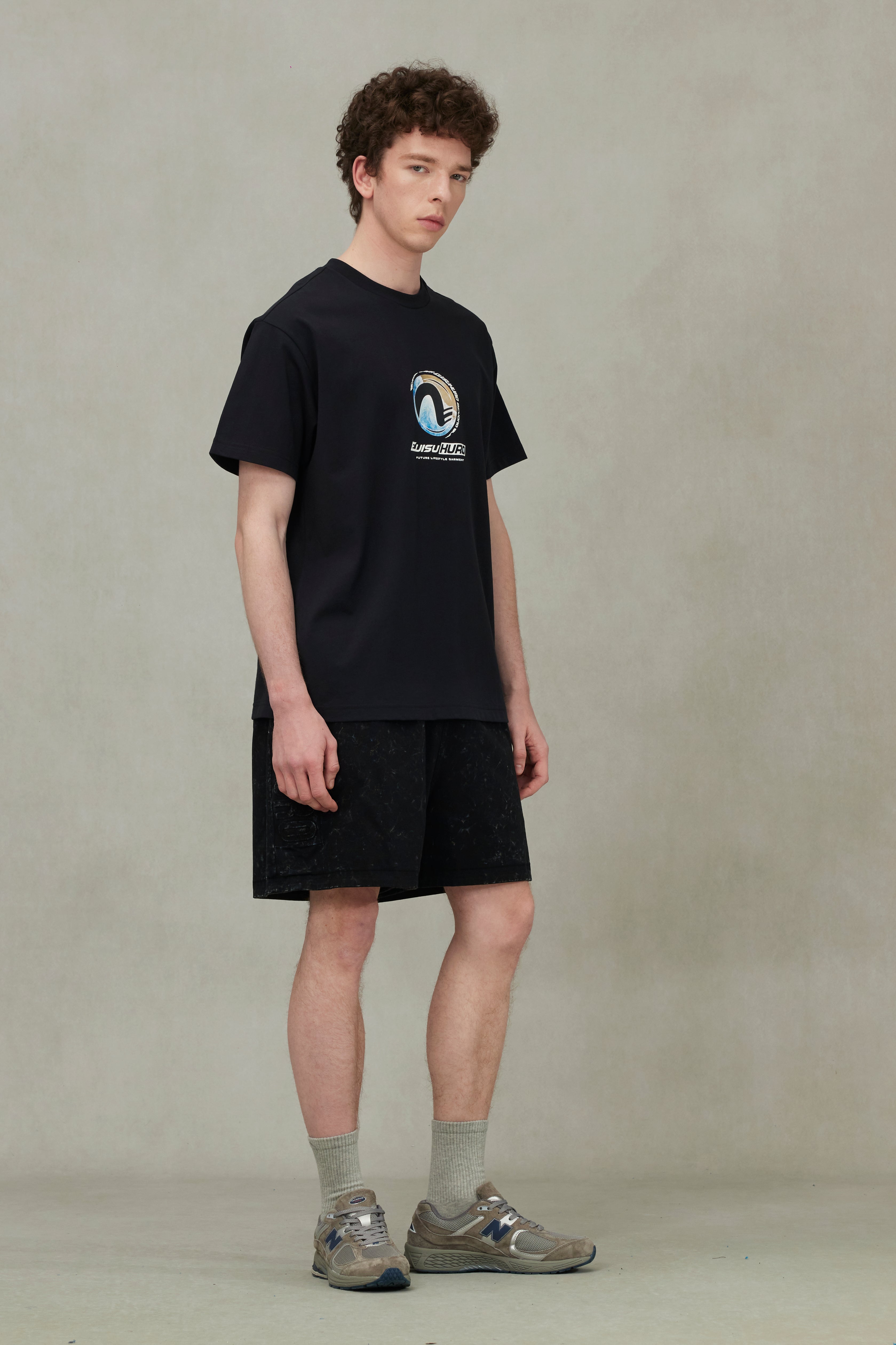 Reversible Washed Relax Fit Jersey Shorts