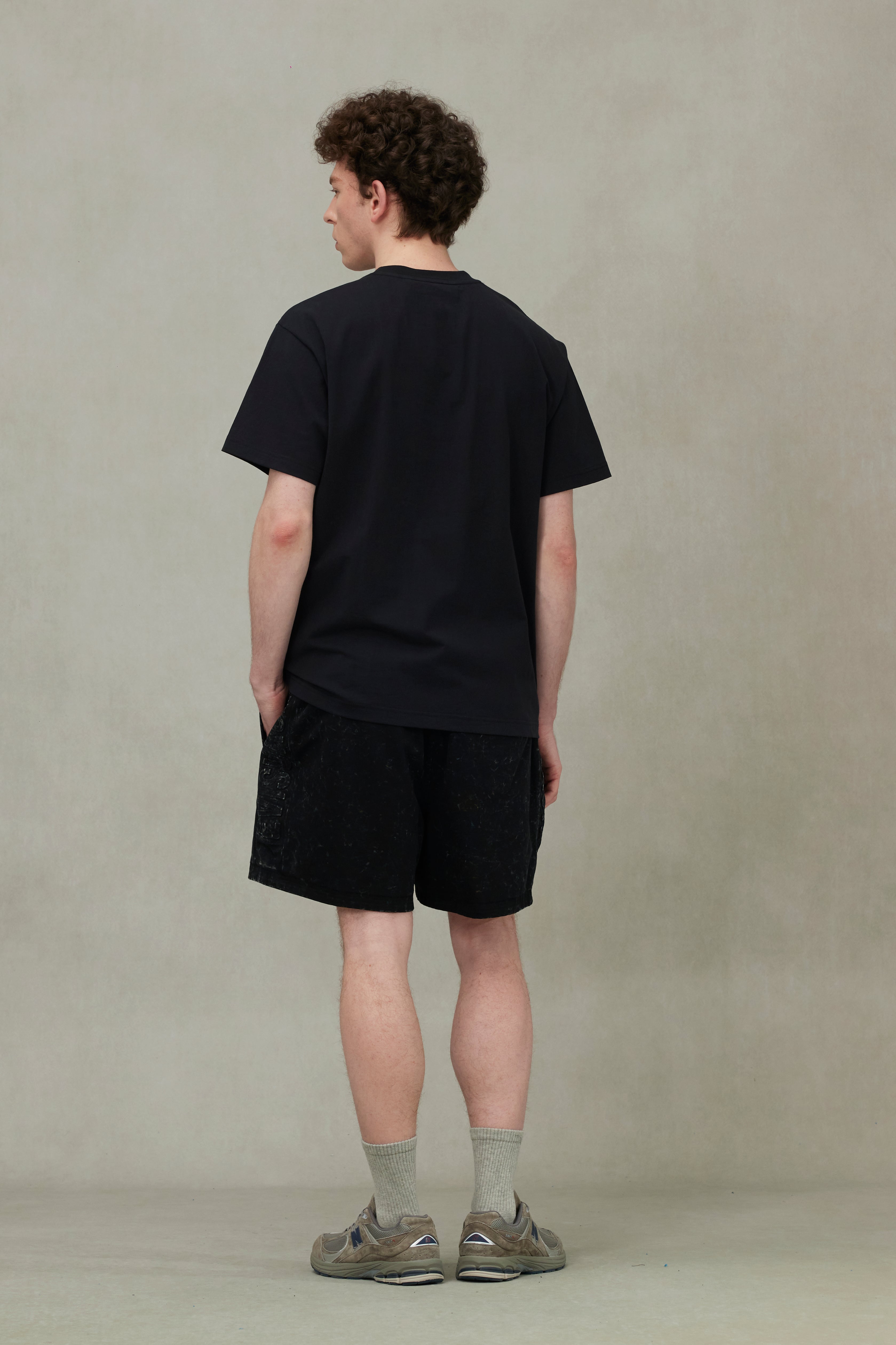 Reversible Washed Relax Fit Jersey Shorts
