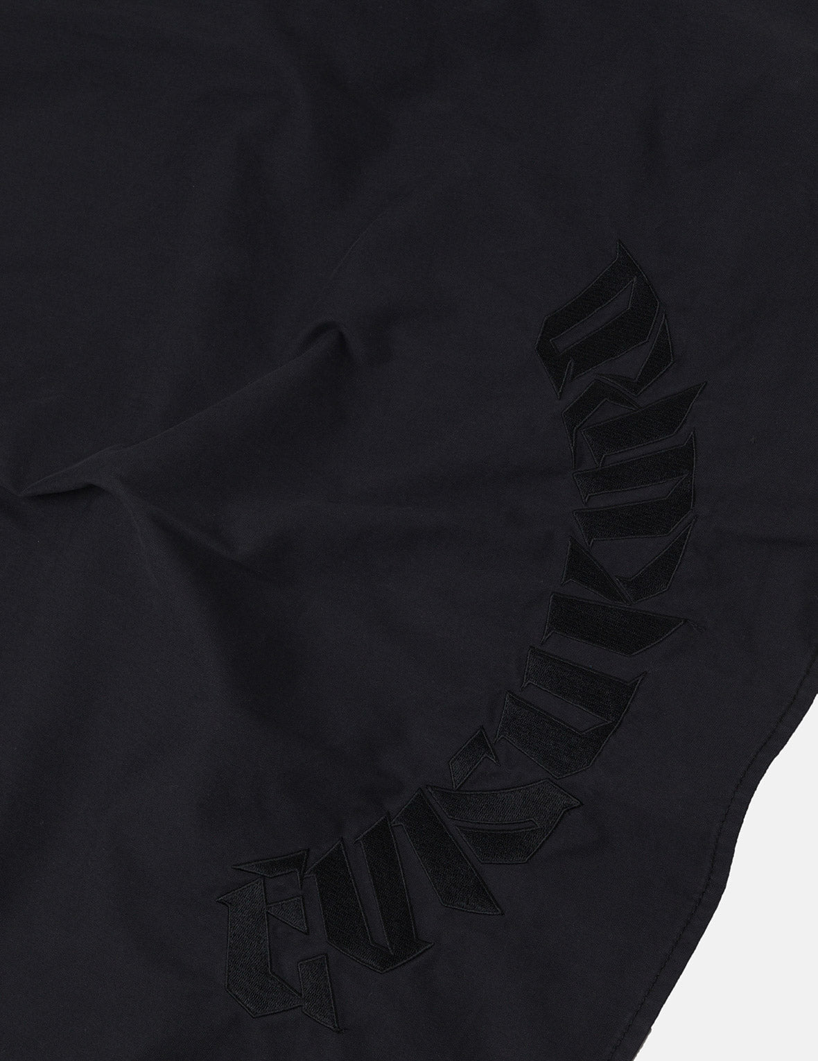 Logo and Seagull Embroidery with Detachable Sleeves Loose Fit Shirt Jacket