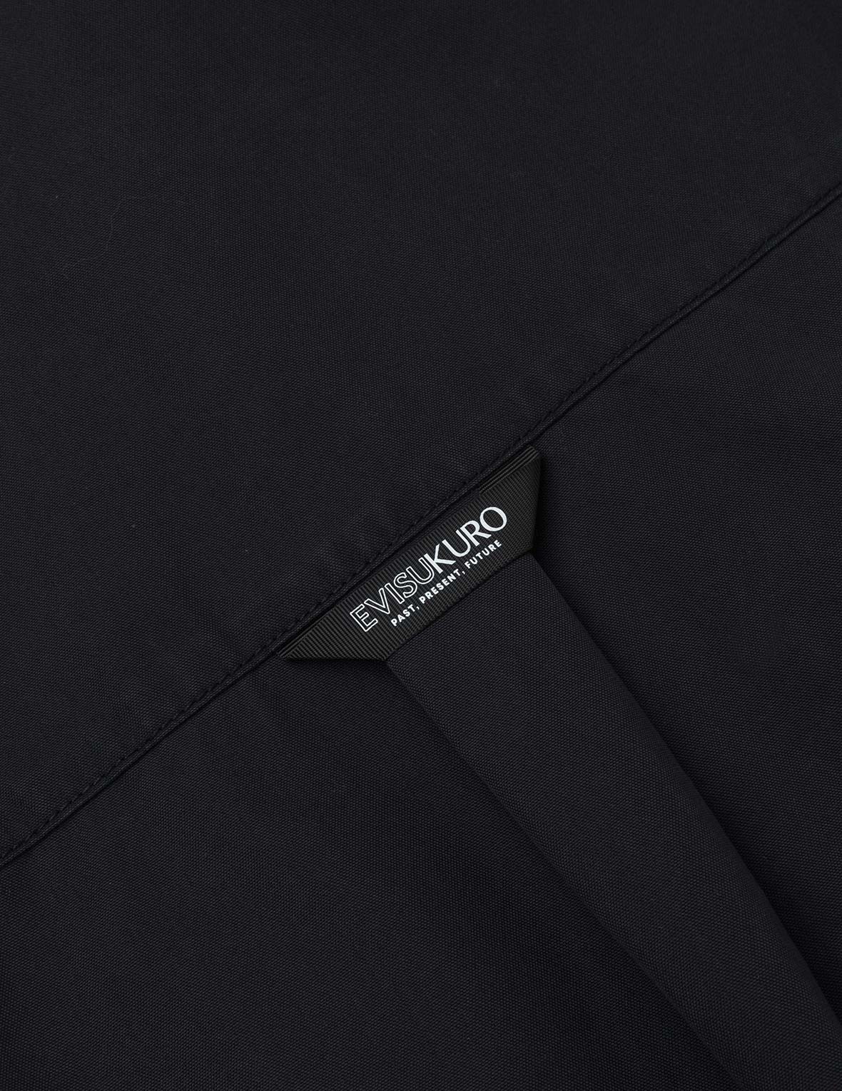 Logo and Seagull Embroidery with Detachable Sleeves Loose Fit Shirt Jacket