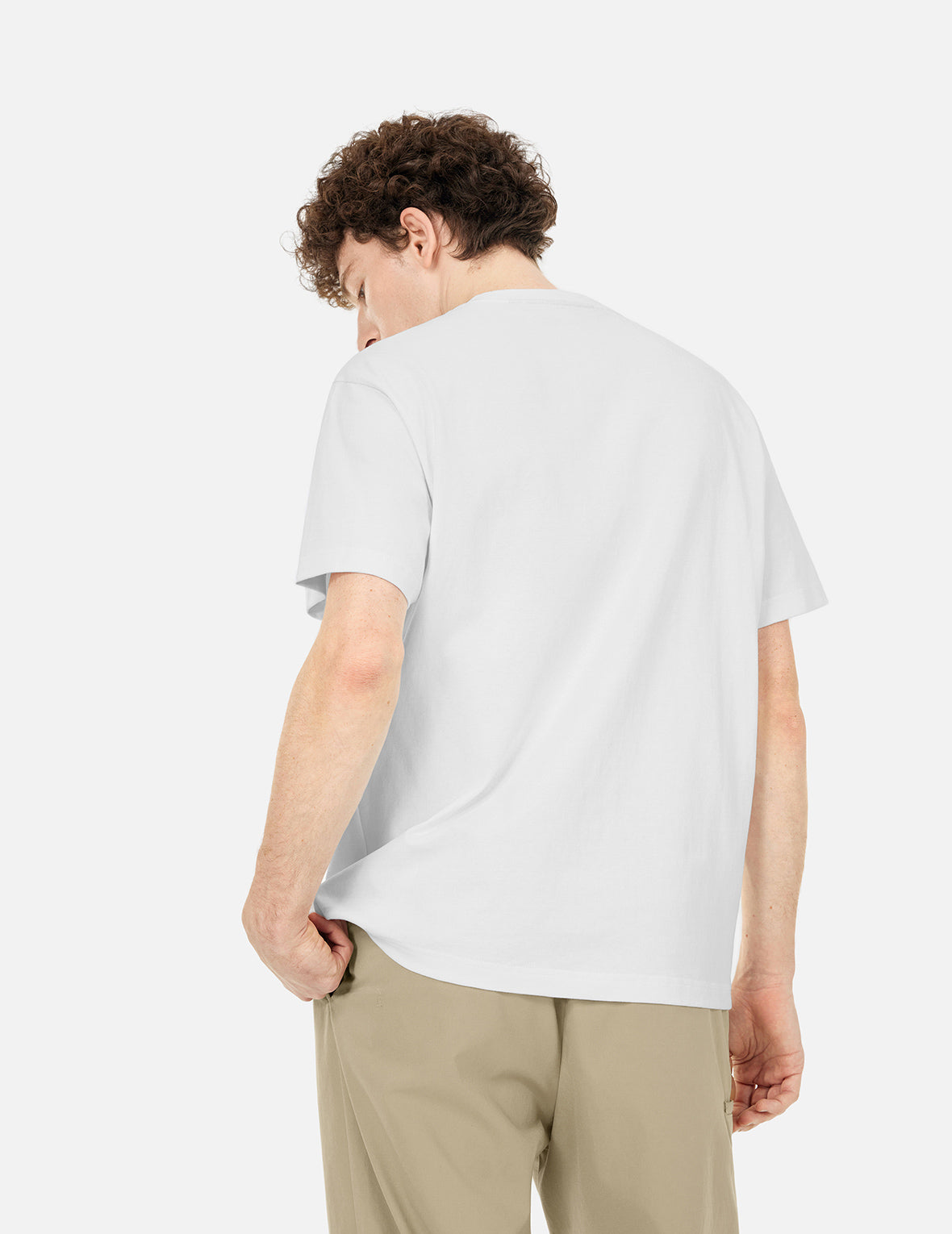 海鸥刺绣和商标印花常规版型T恤