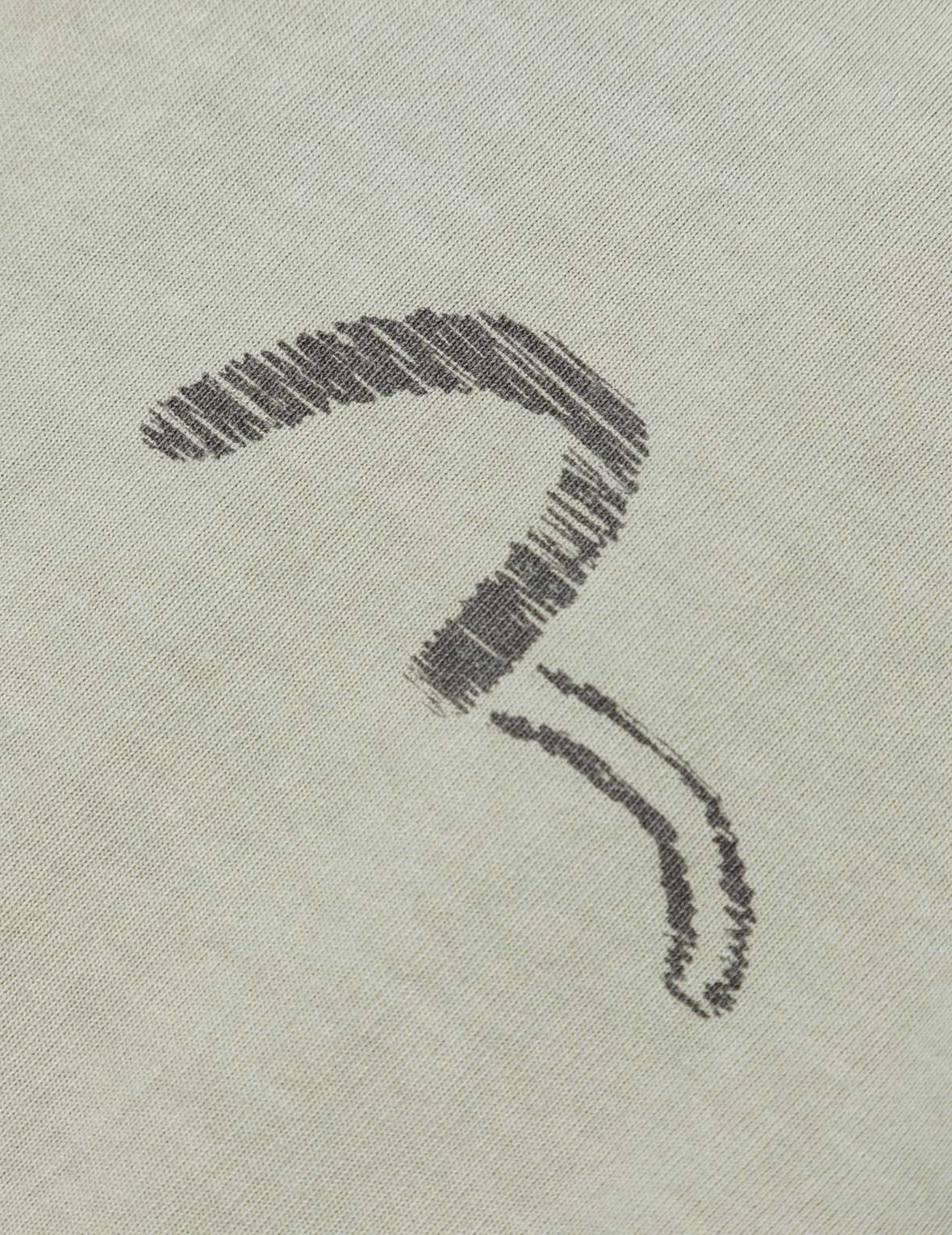 Seagull and Logo Print Washed Relax Fit T-Shirt