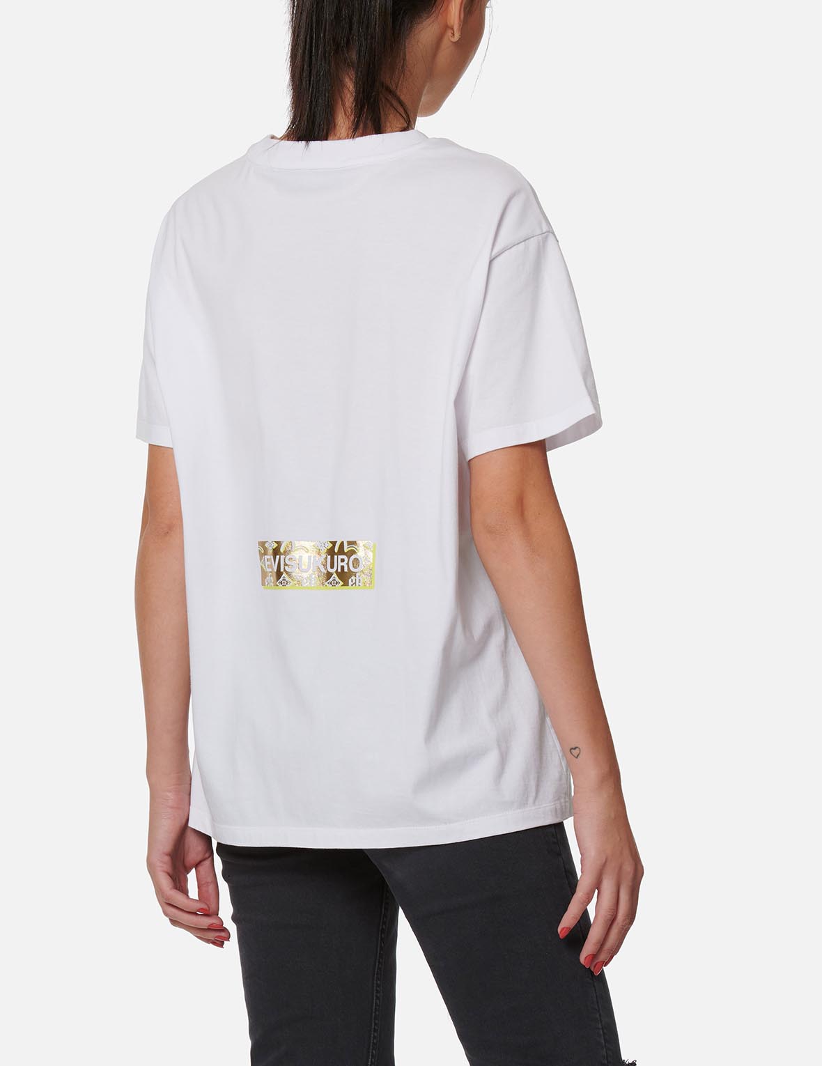 Cast Shadow Effect Kamon Print T-shirt