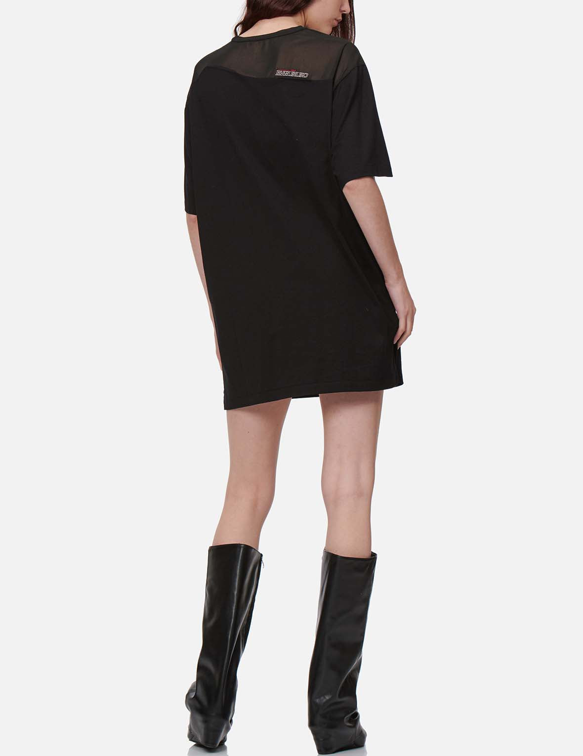 不规则拼布长款T恤