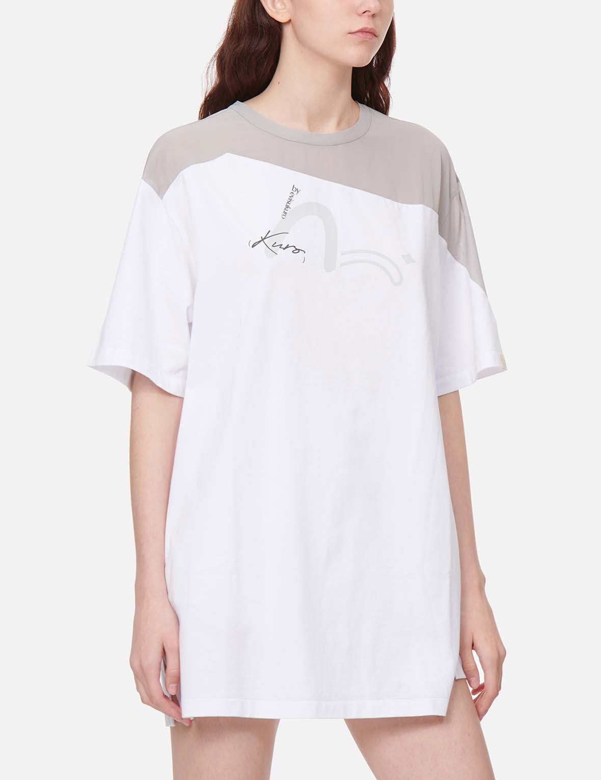 不规则拼布长款T恤