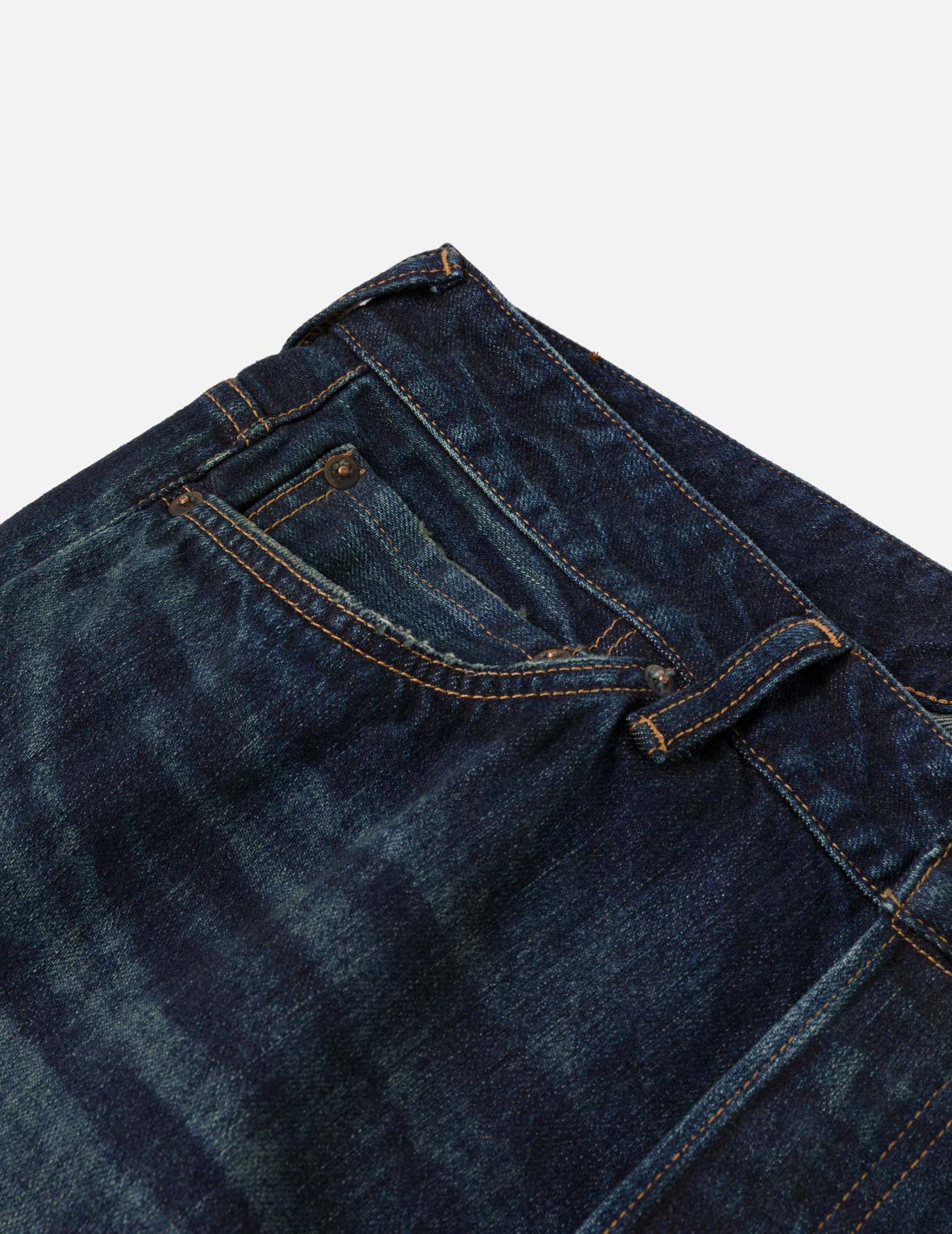 Dark-washed Seagull Print Regular Fit Jeans #2020