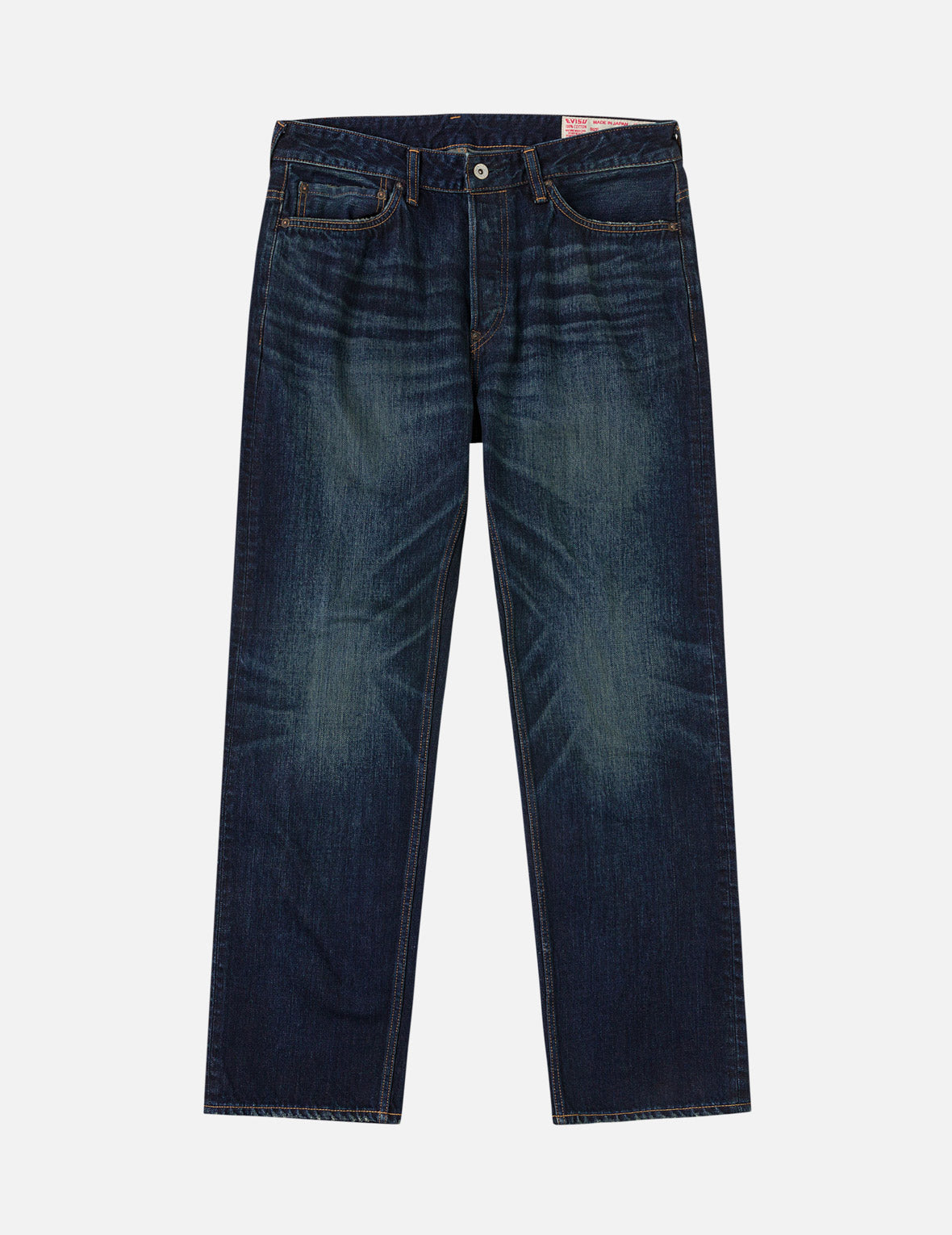 Dark-washed Seagull Print Regular Fit Jeans #2020