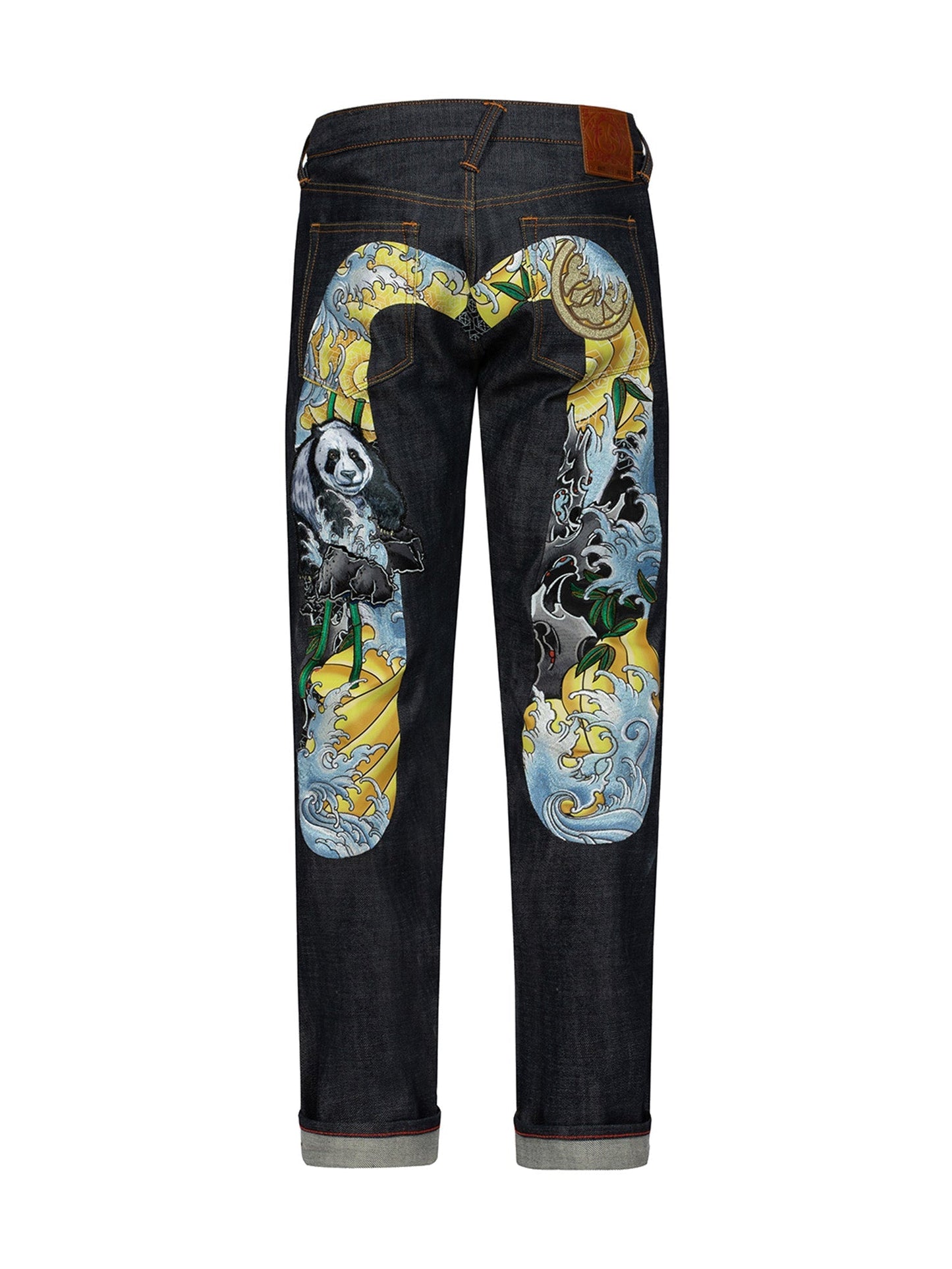 Panda Daicock Embroidery Carrot Fit Jeans #2017