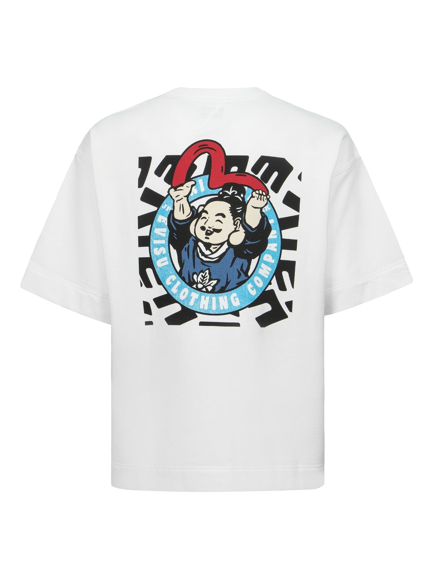 Playful Godhead and Seagull Print Oversized Short-Sleeve Sweatshirt