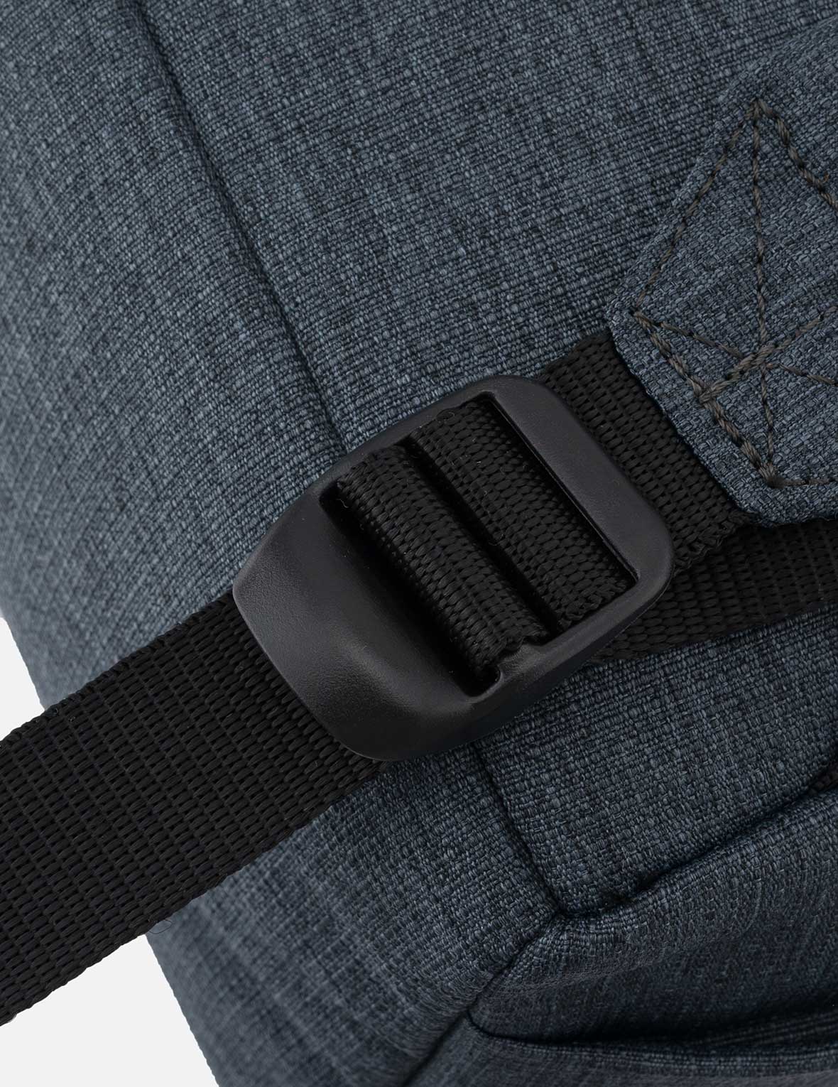 Faux Sticker Logo Print Denim Backpack