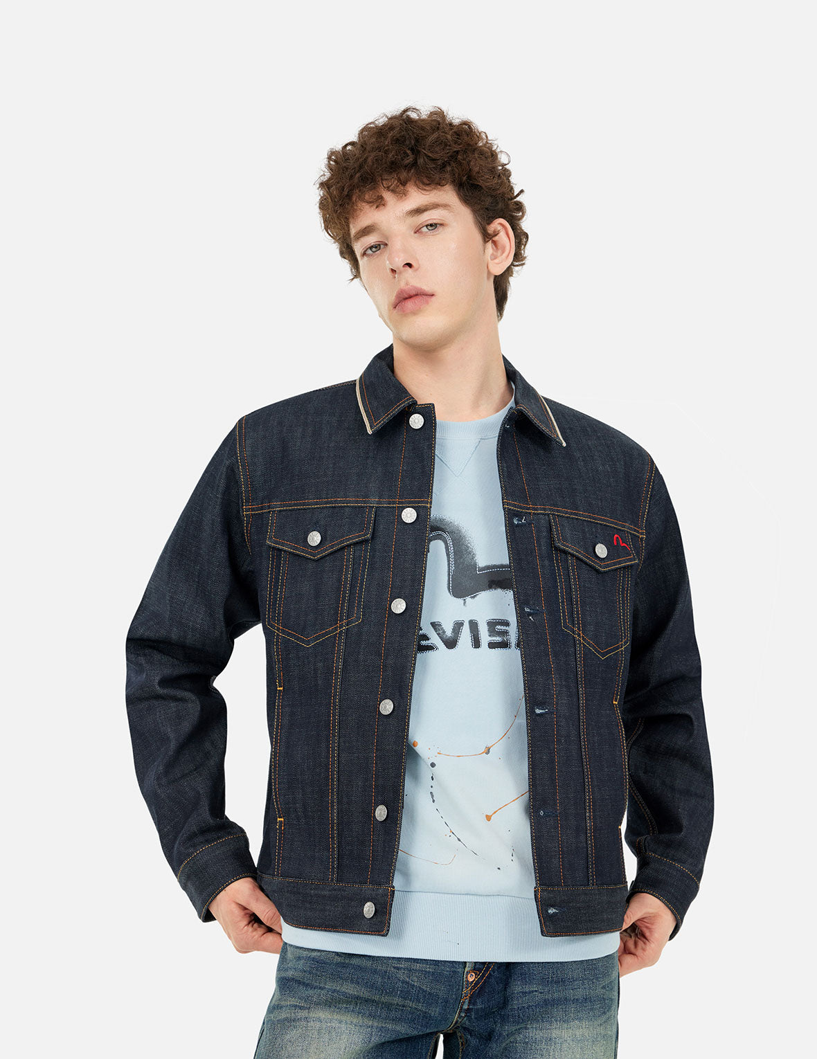 Classic Regular Fit Raw Denim Jacket