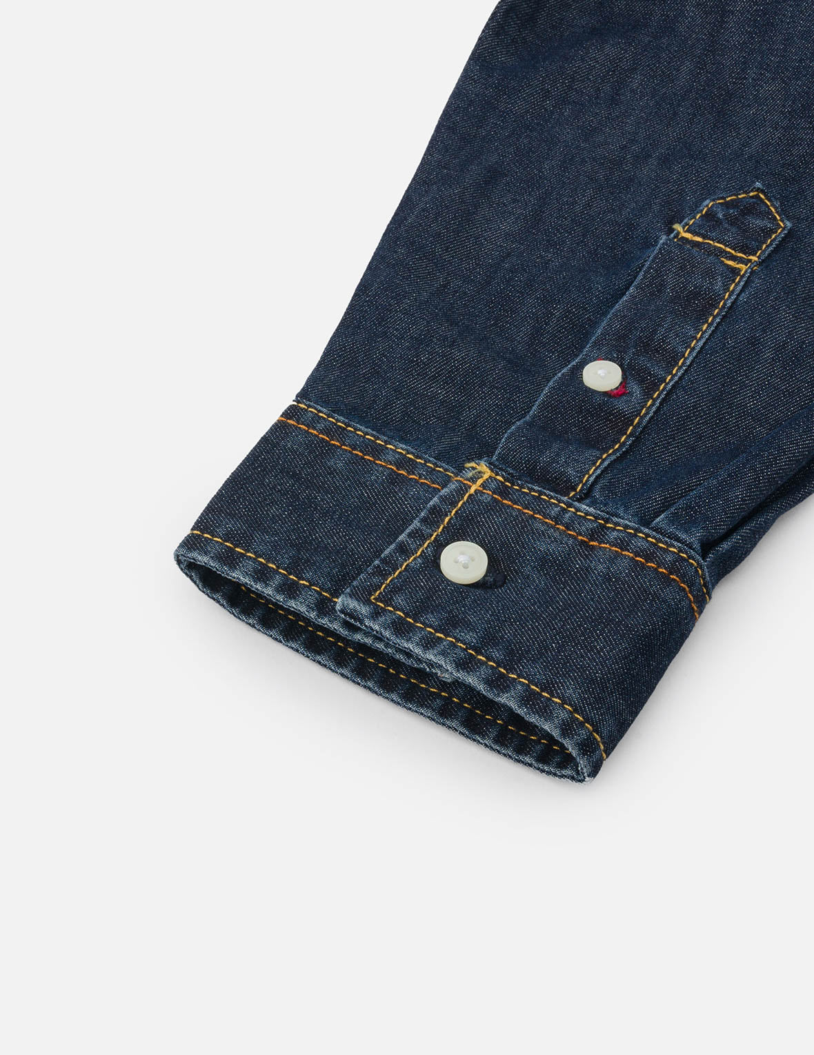 织锦贴布多口袋宽版休闲牛仔衬衫