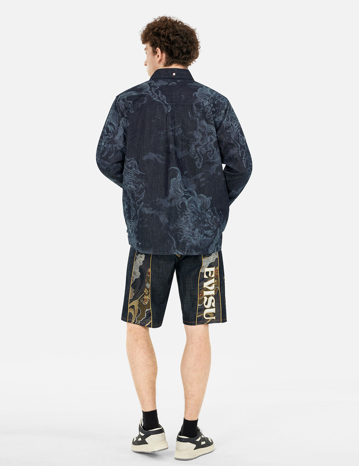 Brocade Daicock Appliqué and Logo Embrodiery Regular Fit Denim Shorts