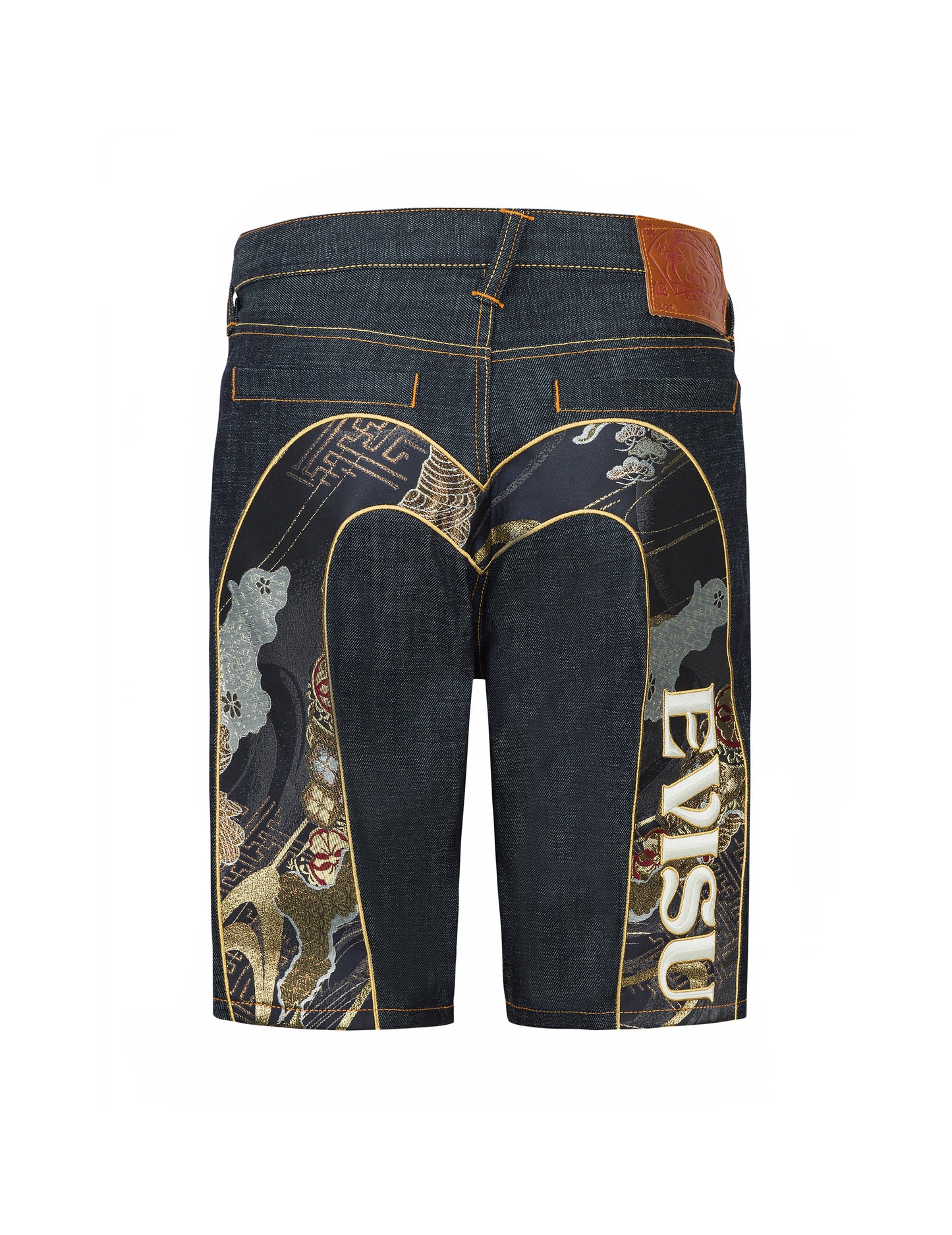 Brocade Daicock Appliqué and Logo Embrodiery Regular Fit Denim Shorts