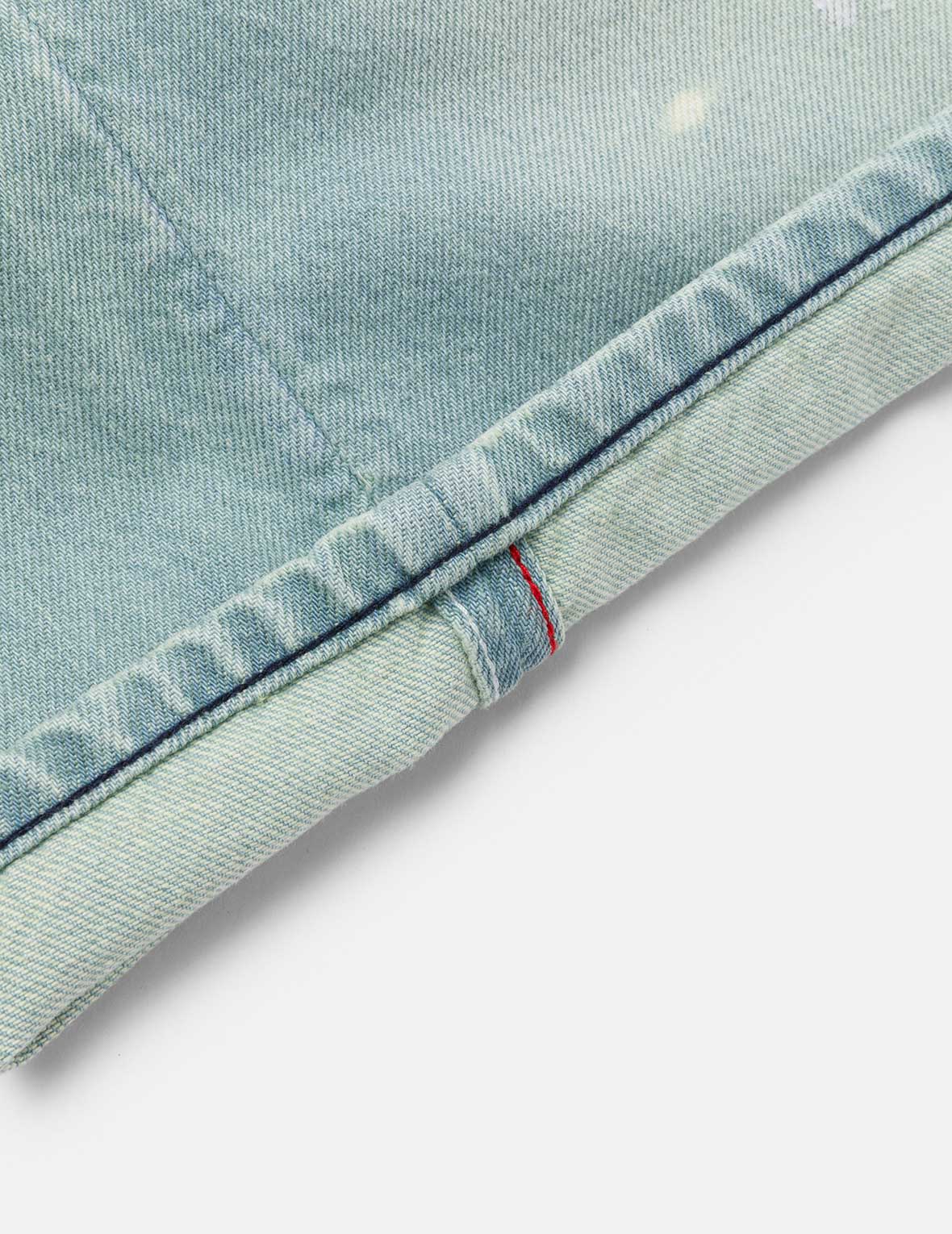 大M印花超宽版牛仔短裤