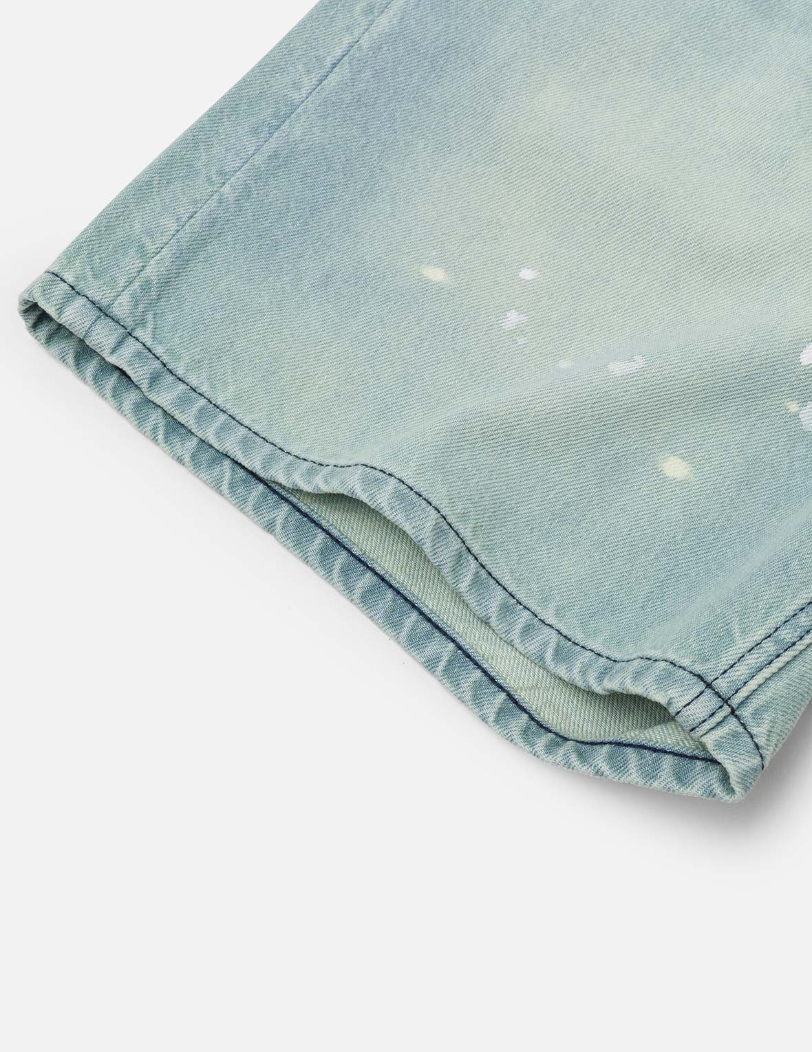 大M印花超宽版牛仔短裤