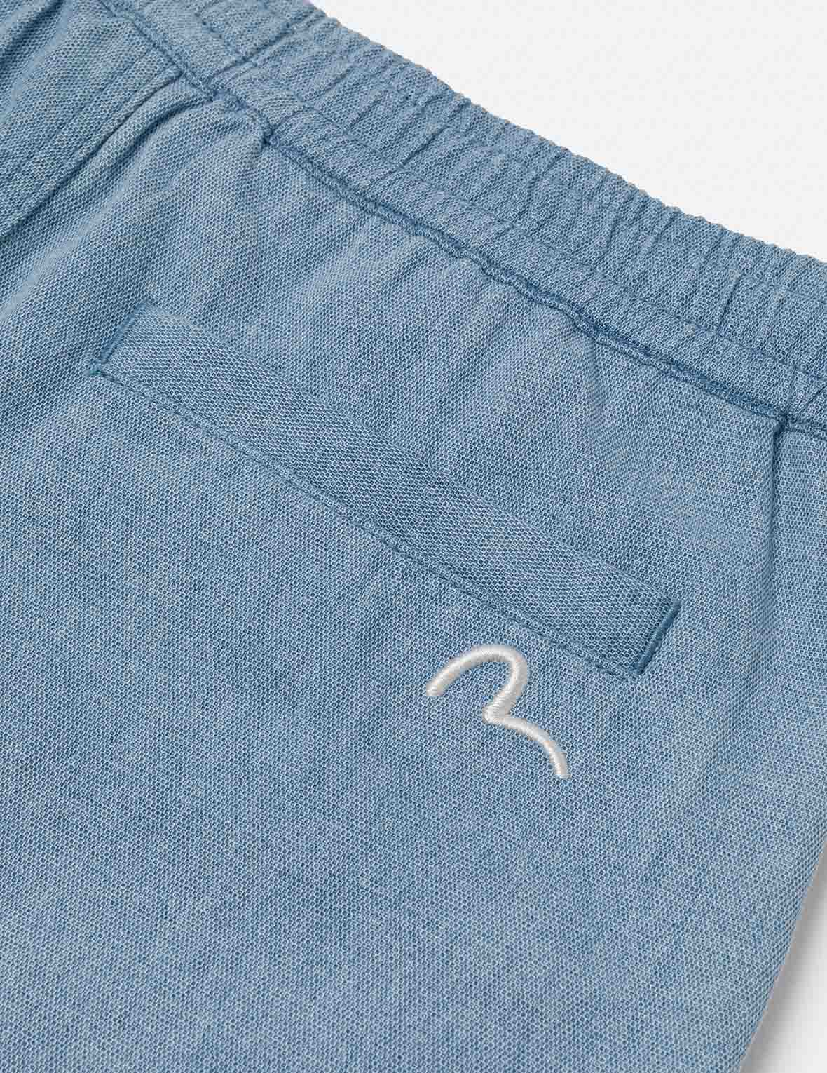 Panel Design Regular Fit Denim Shorts