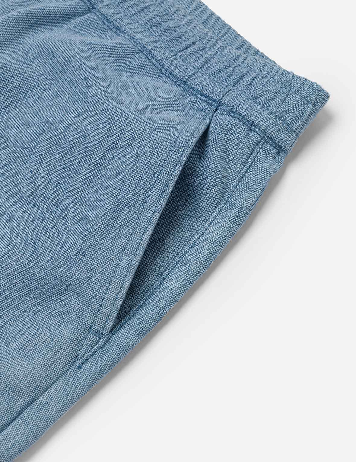 Panel Design Regular Fit Denim Shorts