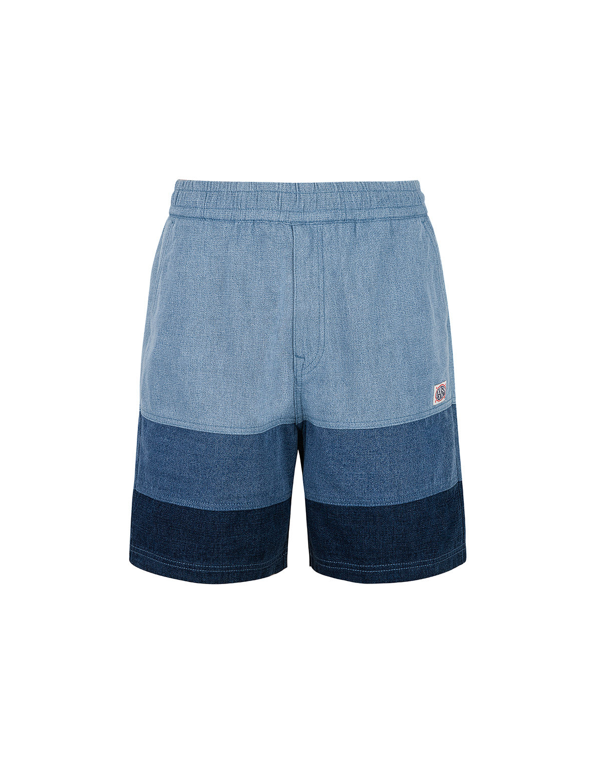 Panel Design Regular Fit Denim Shorts