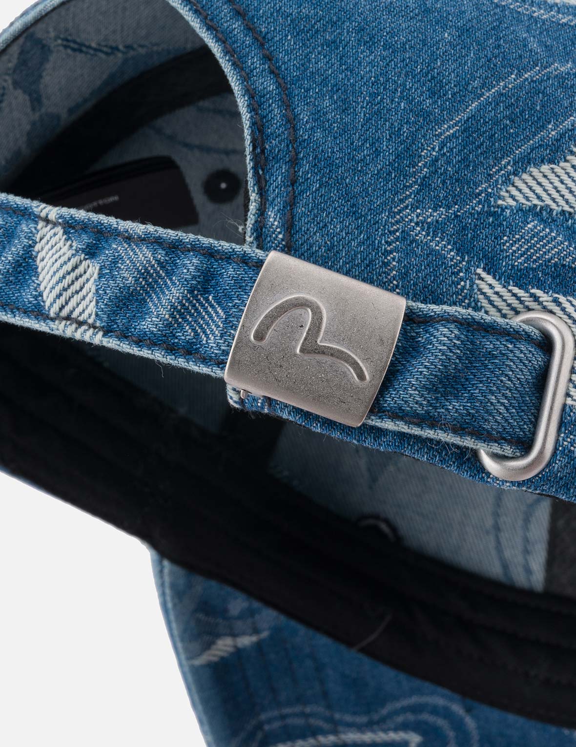 Allover Kamon Jacquard Denim Cap