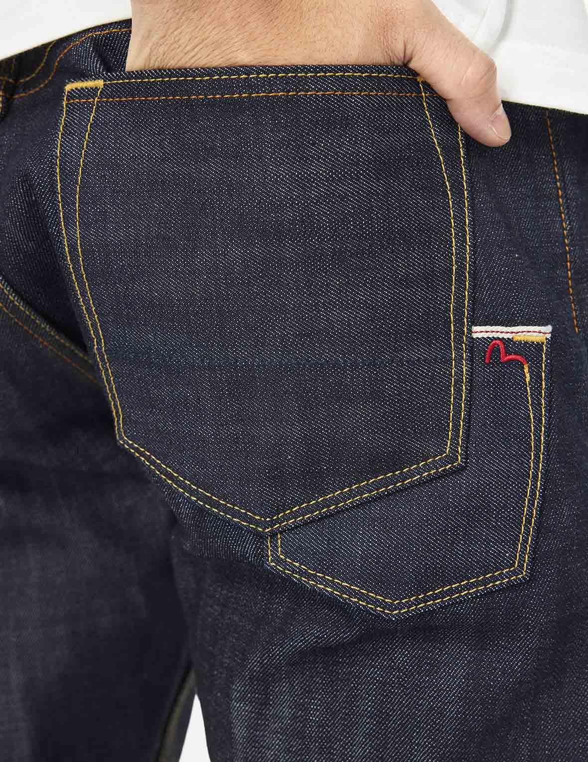 7口袋设计窄脚原色牛仔裤 #2017