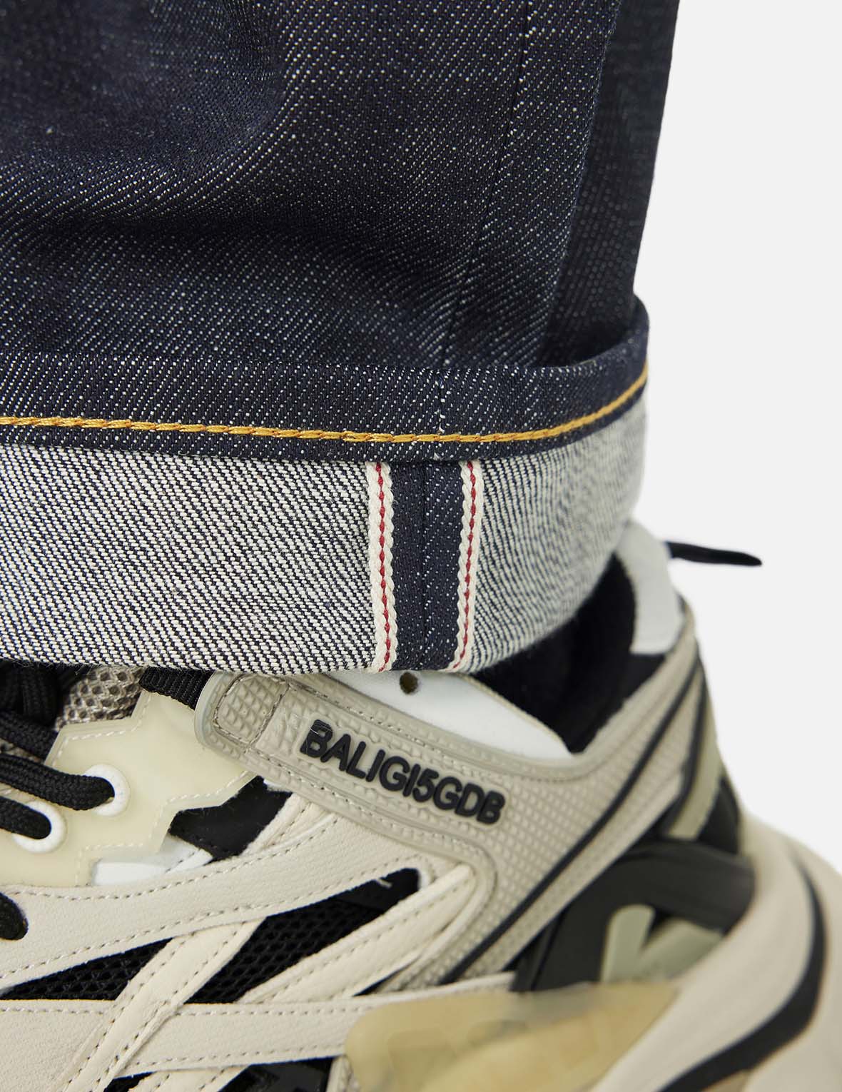 7口袋设计窄脚原色牛仔裤 #2017