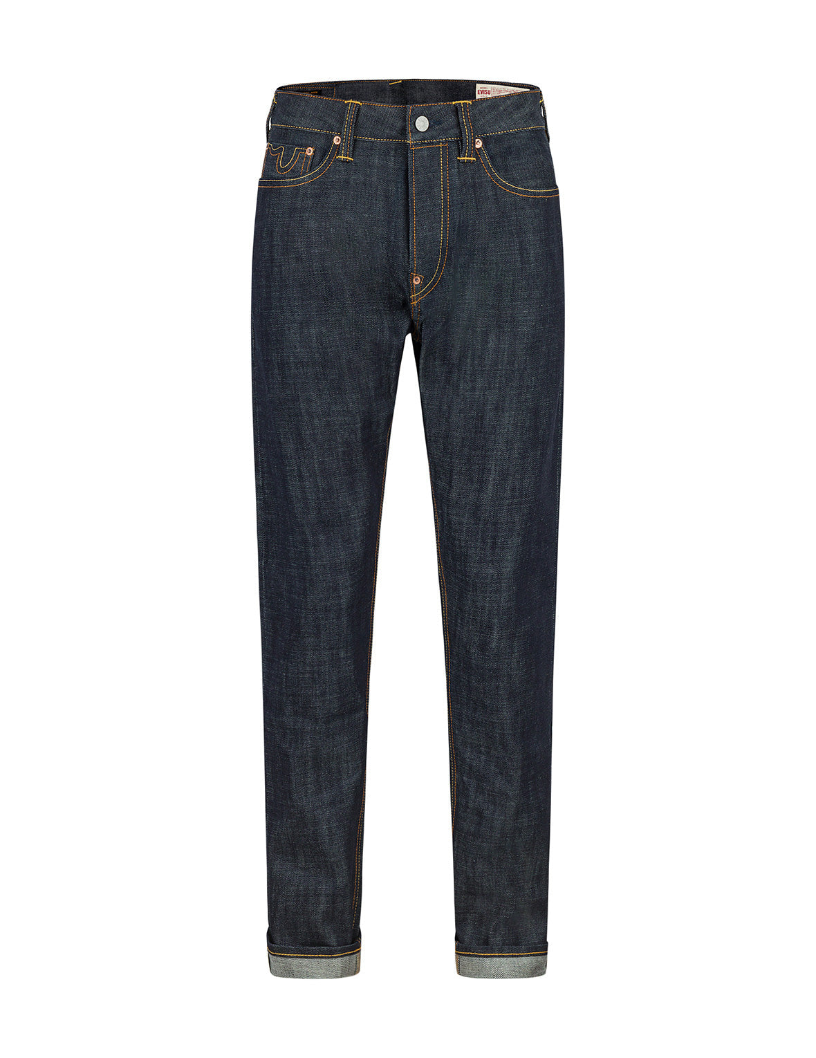 7口袋设计窄脚原色牛仔裤 #2017