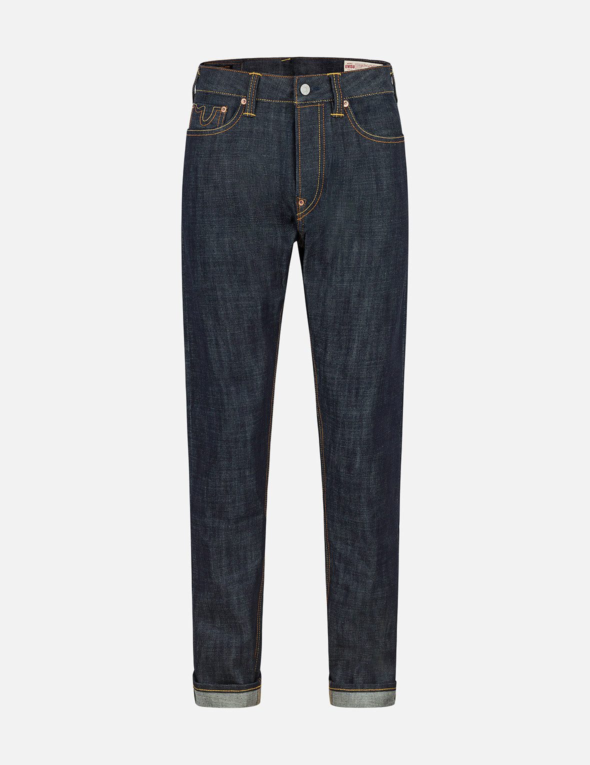 7口袋设计窄脚原色牛仔裤 #2017