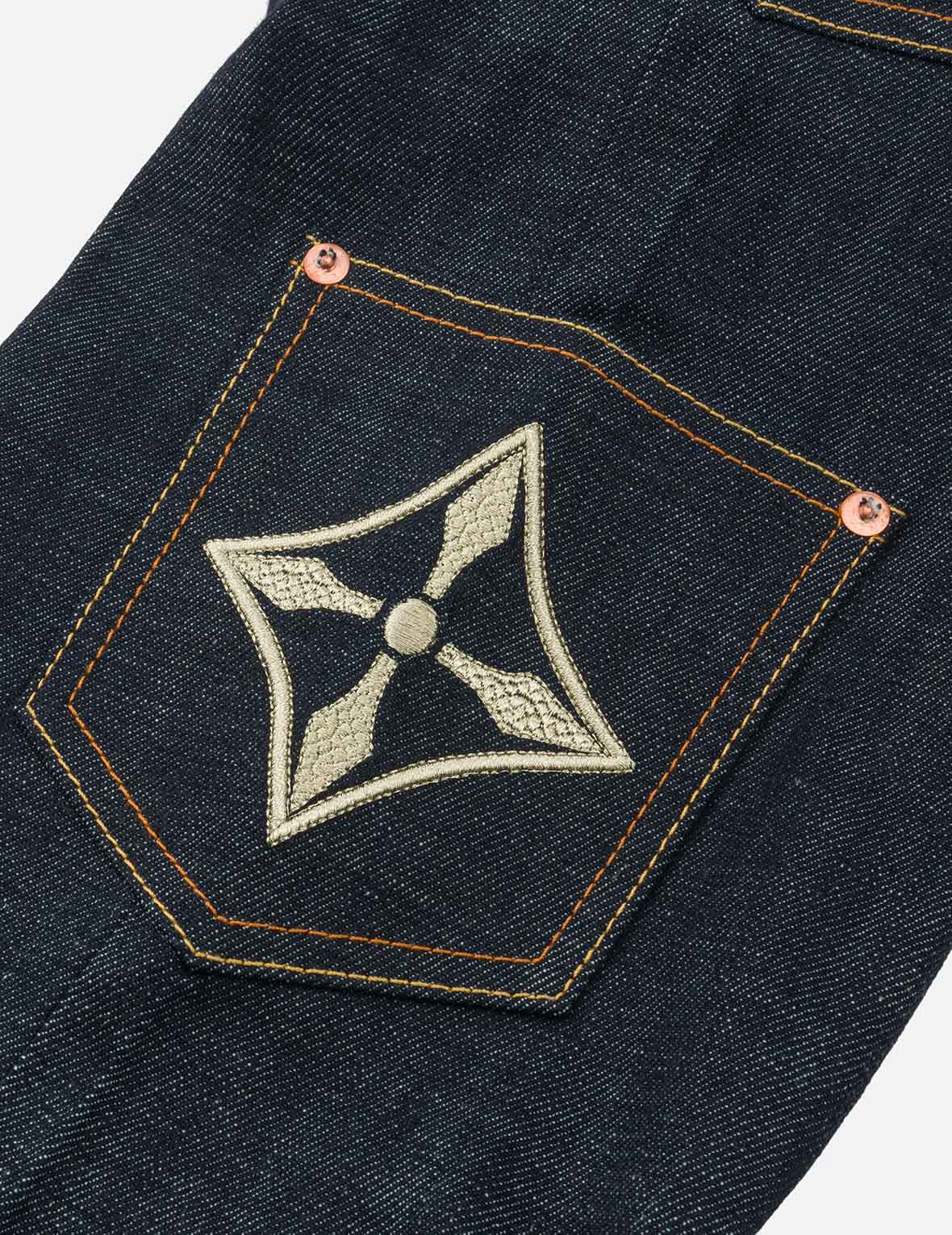 Multi-Pocket with Brocade Patch Regular Fit Jeans #2000