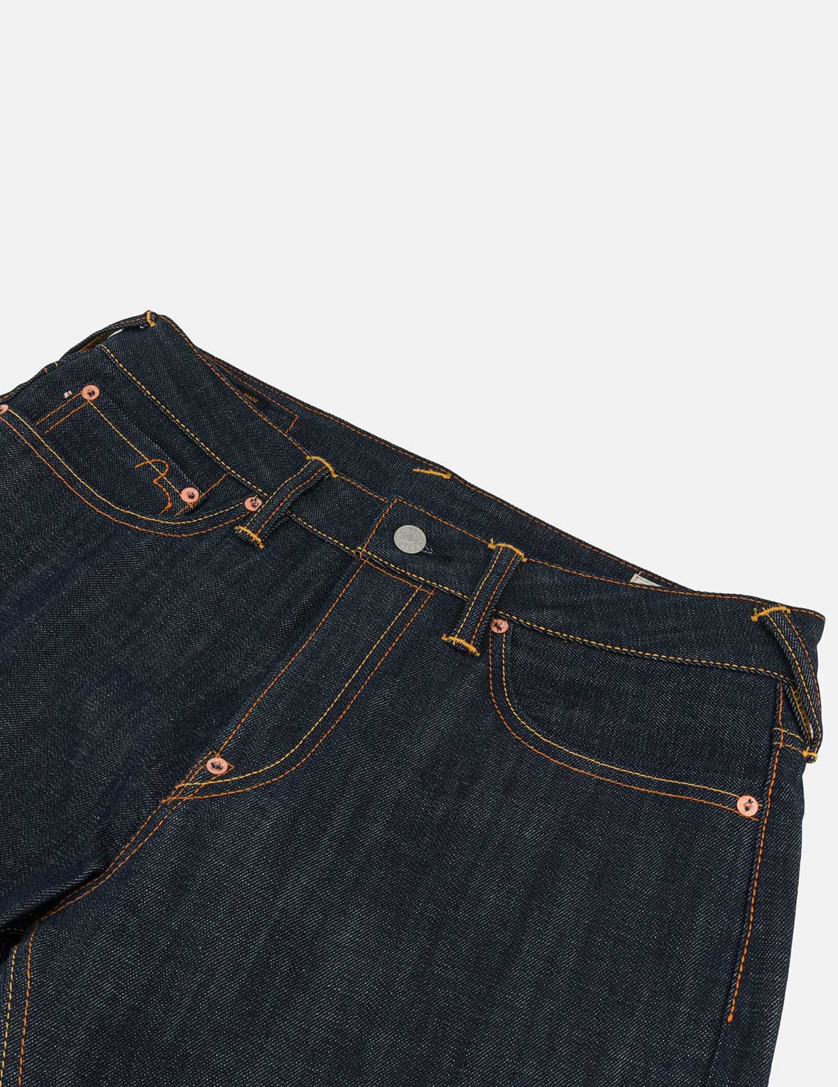 神兽白泽大M刺绣窄脚牛仔裤 #2017