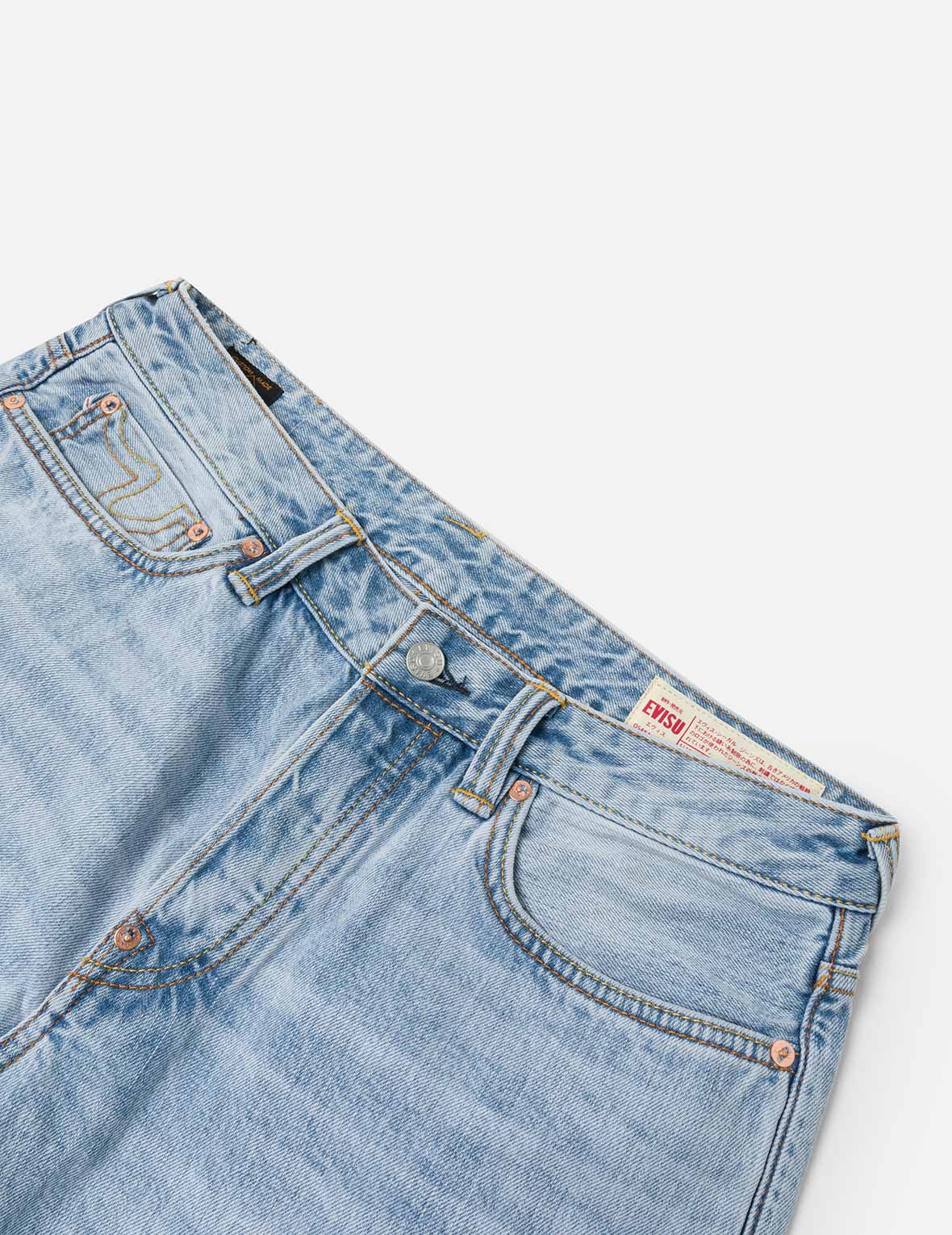 Graffiti-Style Daicock Print Taper Fit Jeans #2017