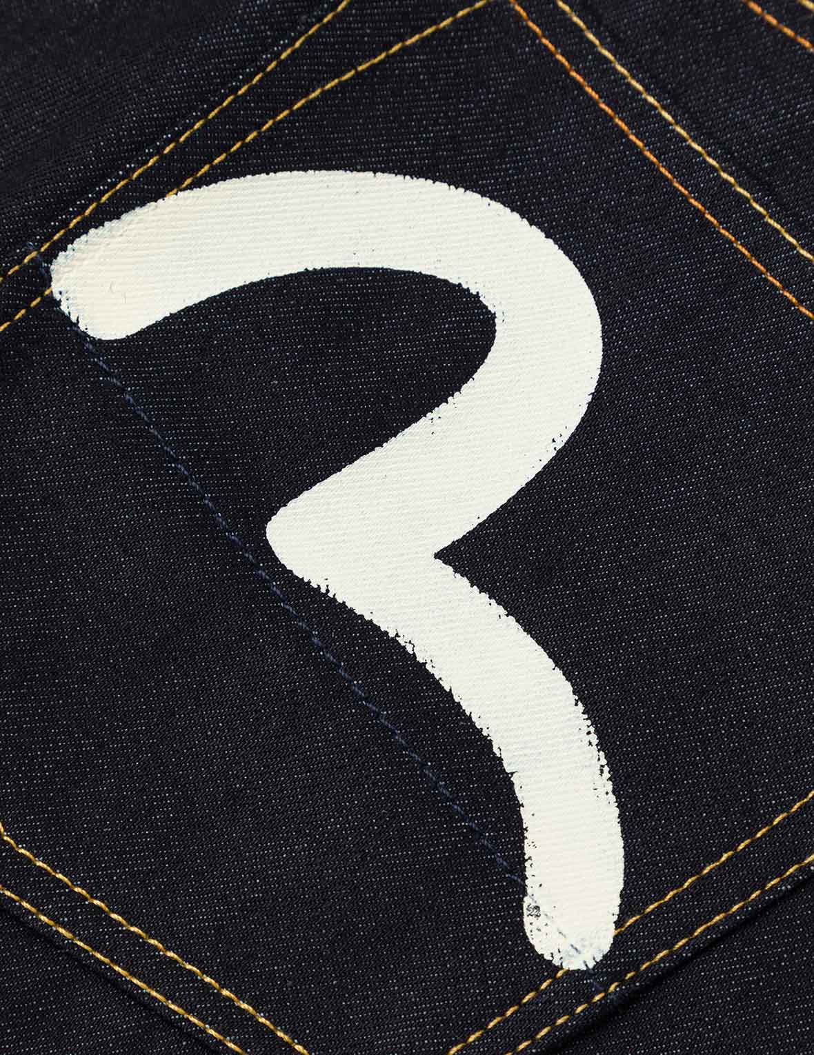 Ecru Seagull Print Taper Fit Jeans #2017