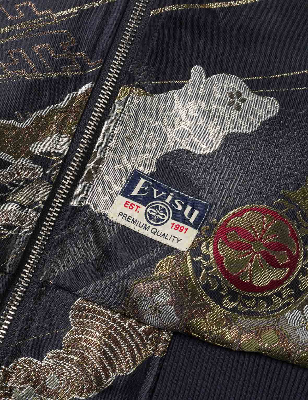 Kamon Brocade Appliqué Regular Fit Souvenior Jacket