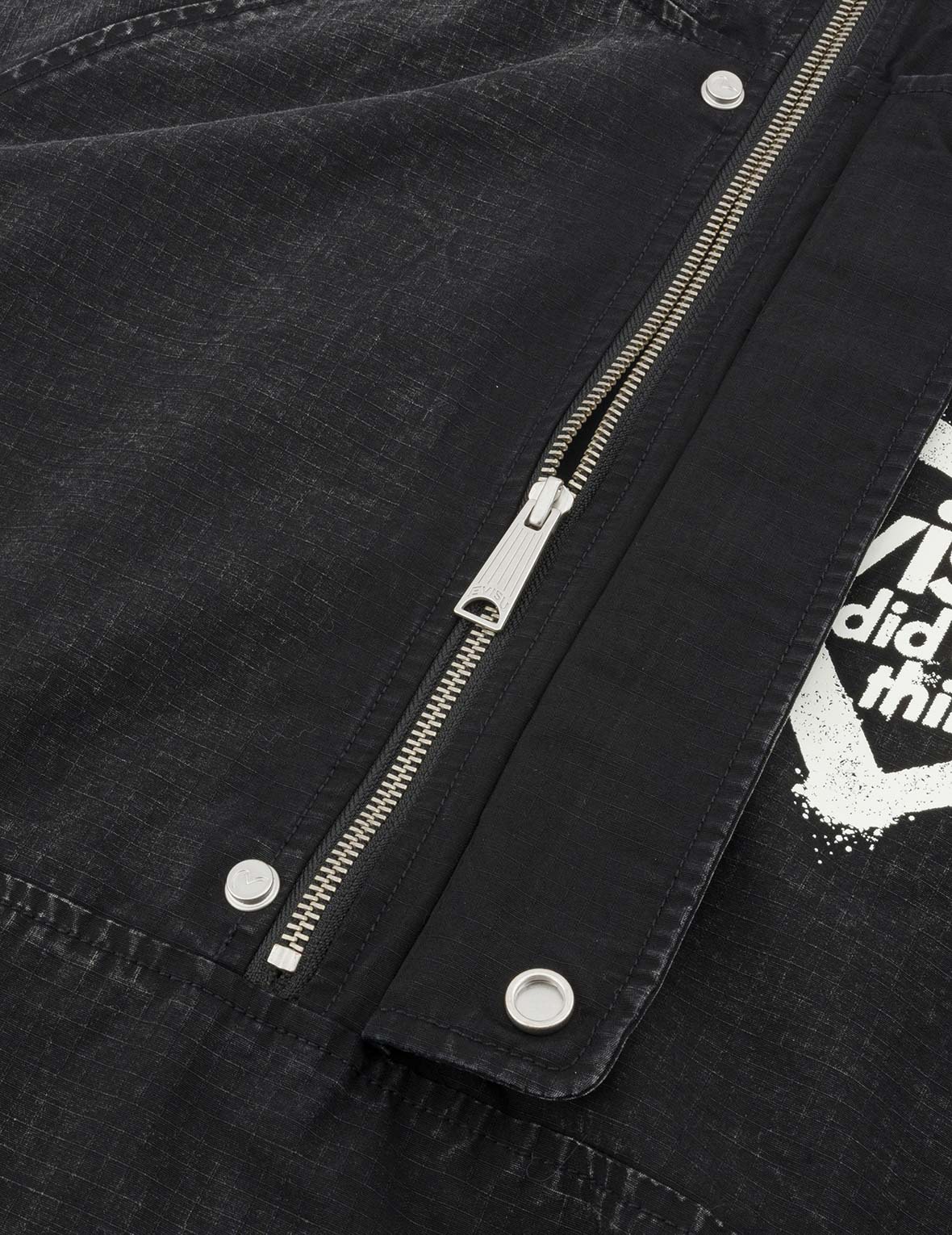 涂鸦商标印花宽版休闲半拉链连帽外套