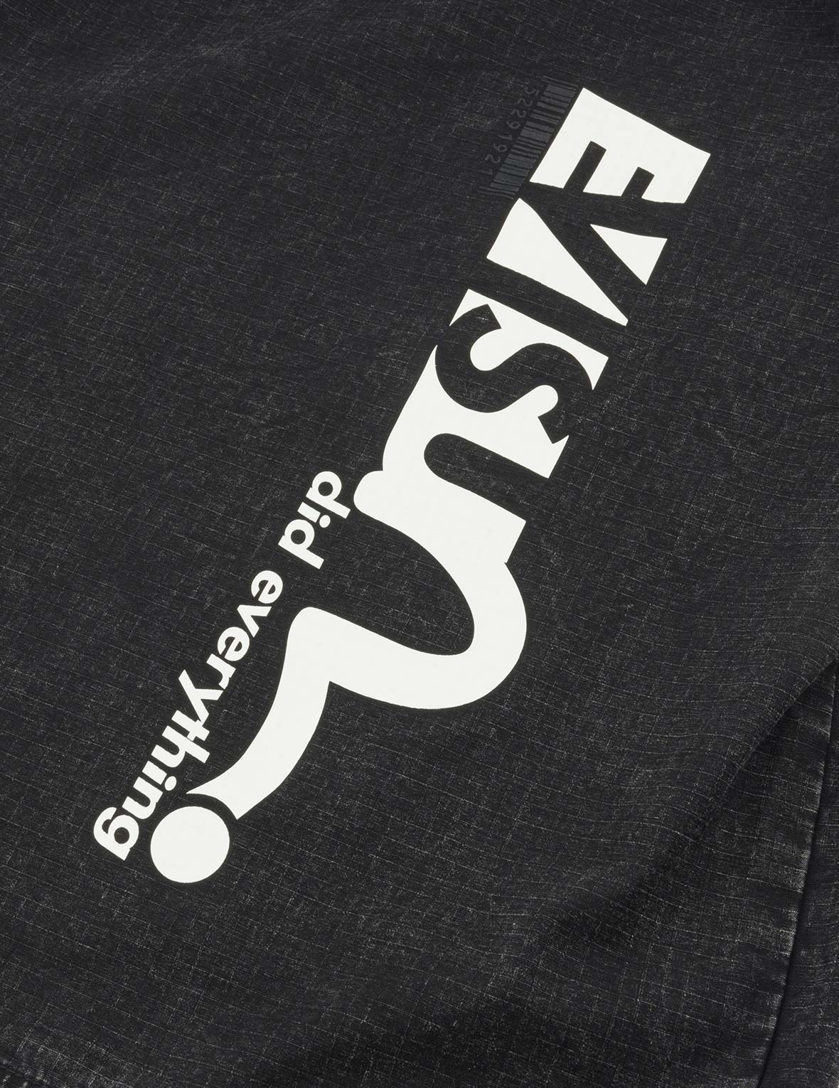 涂鸦商标印花宽版休闲半拉链连帽外套