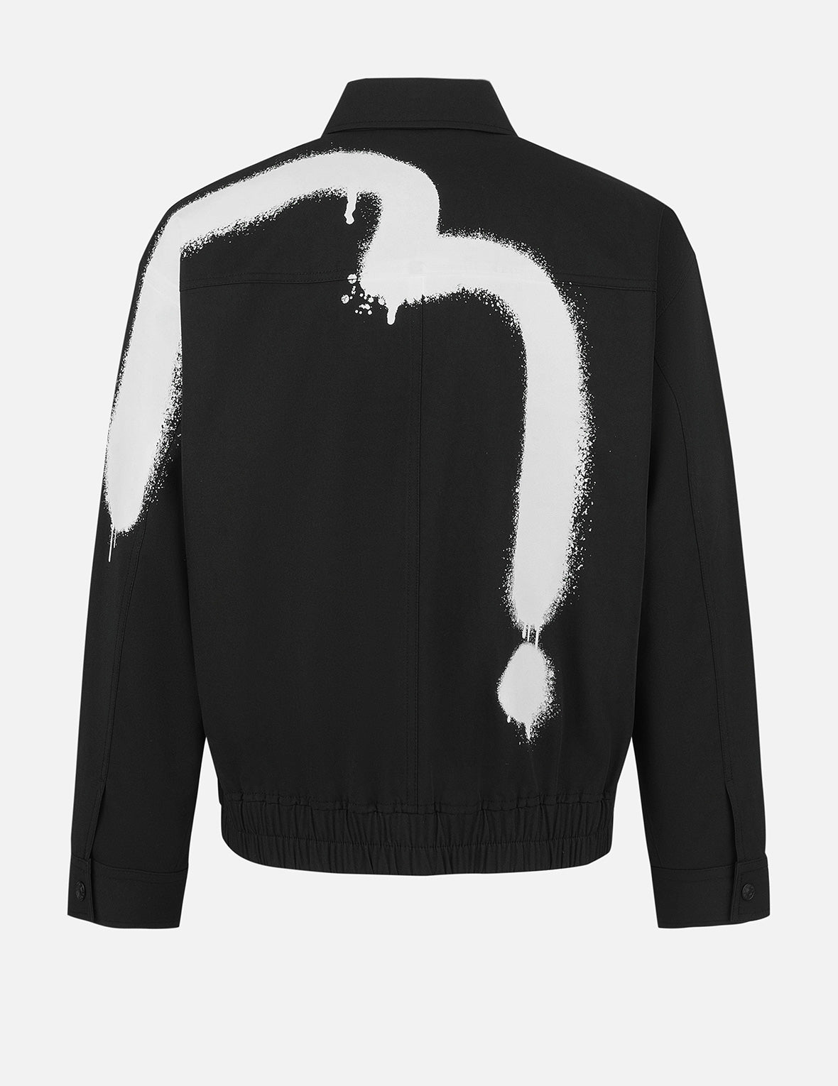 Graffiti Daicock Print Boxy Fit Zip Up Jacket