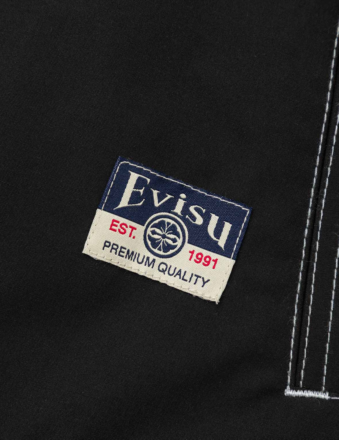 达摩印花和商标貼布宽版休闲连帽外套