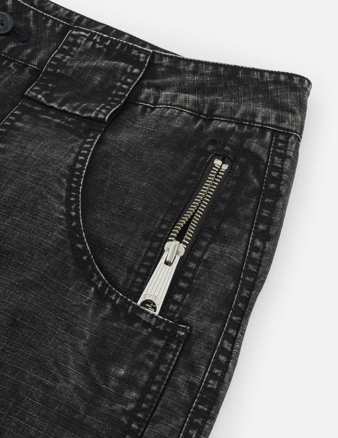 海鸥和家花刺绣直筒梭织束口裤