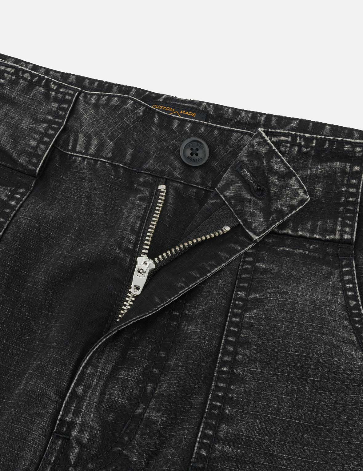 海鸥和家花刺绣直筒梭织束口裤