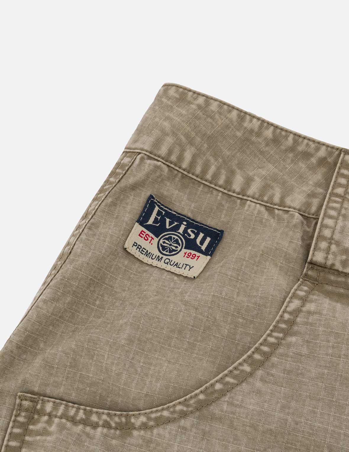 海鸥和家花刺绣直筒梭织束口裤