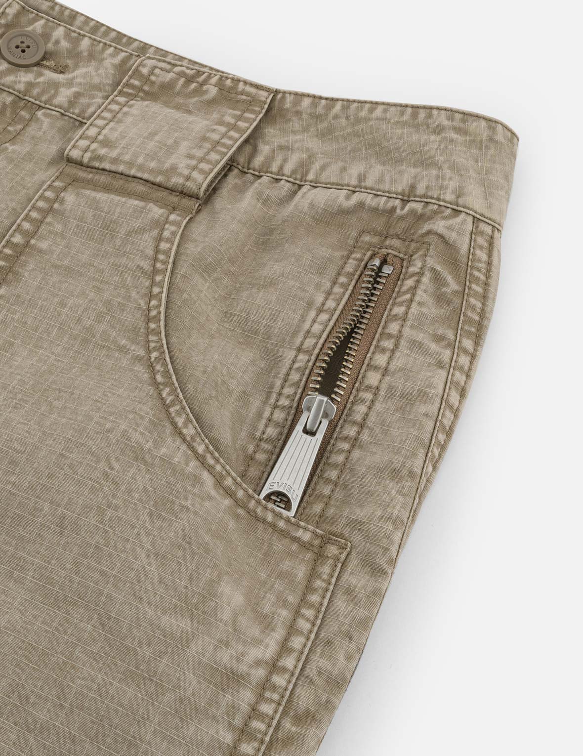 海鸥和家花刺绣直筒梭织束口裤