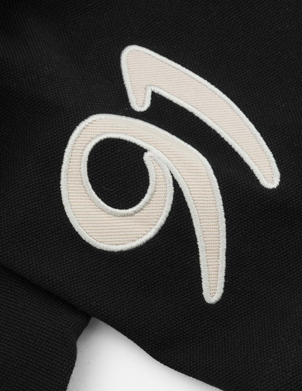 Hakutaku and Logo Embroidery Oversized Polo Shirt