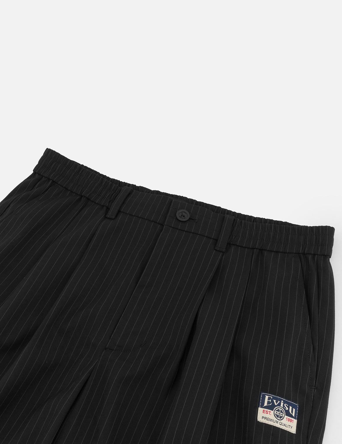 海鸥刺绣条纹锥形休閒裤