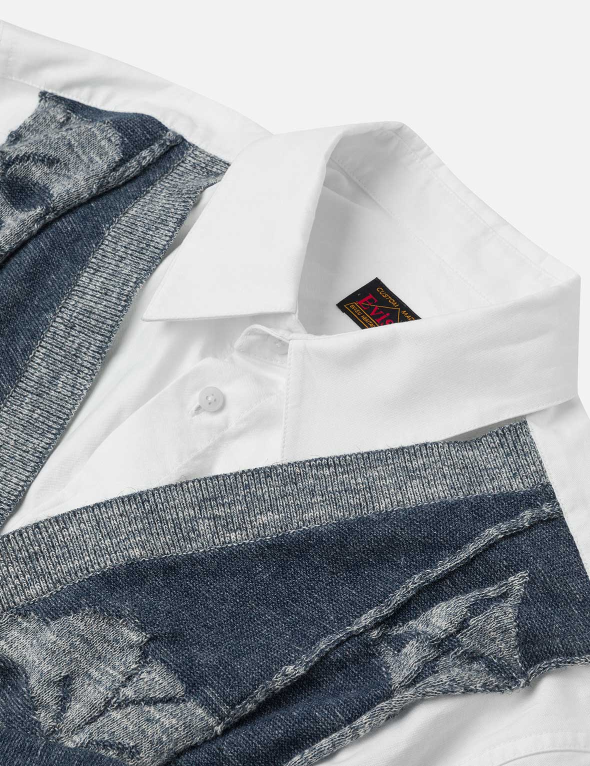 2-in-1 Seagull and Kamon Embroidery Relax Fit Shirt