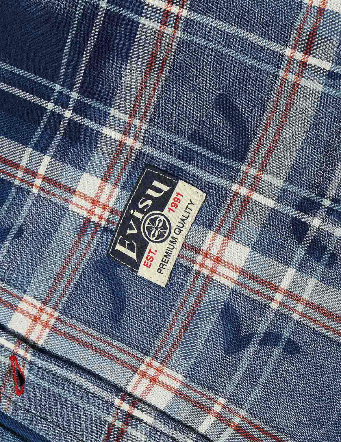 Allover Seagull Print Relax Fit Check Shirt