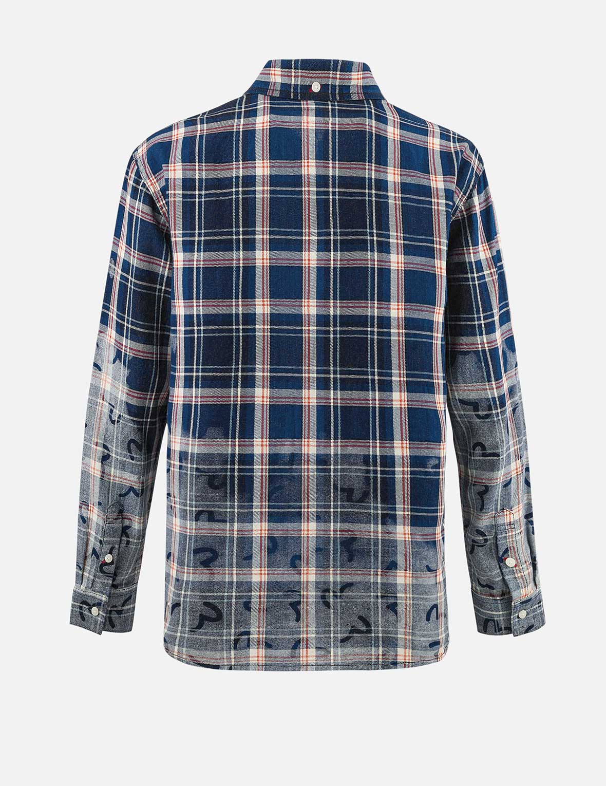 Allover Seagull Print Relax Fit Check Shirt