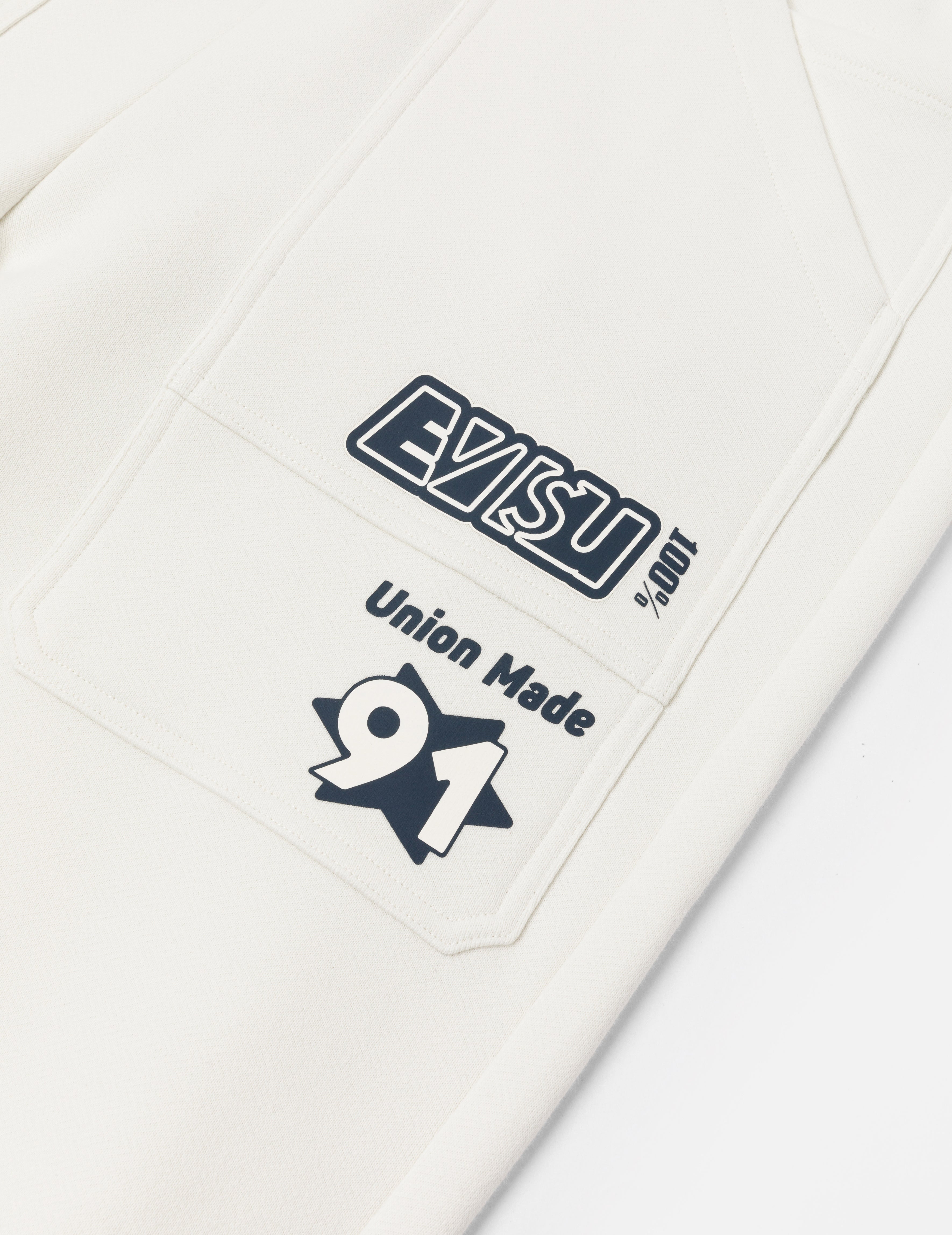 商标大M印花宽版休闲运动裤