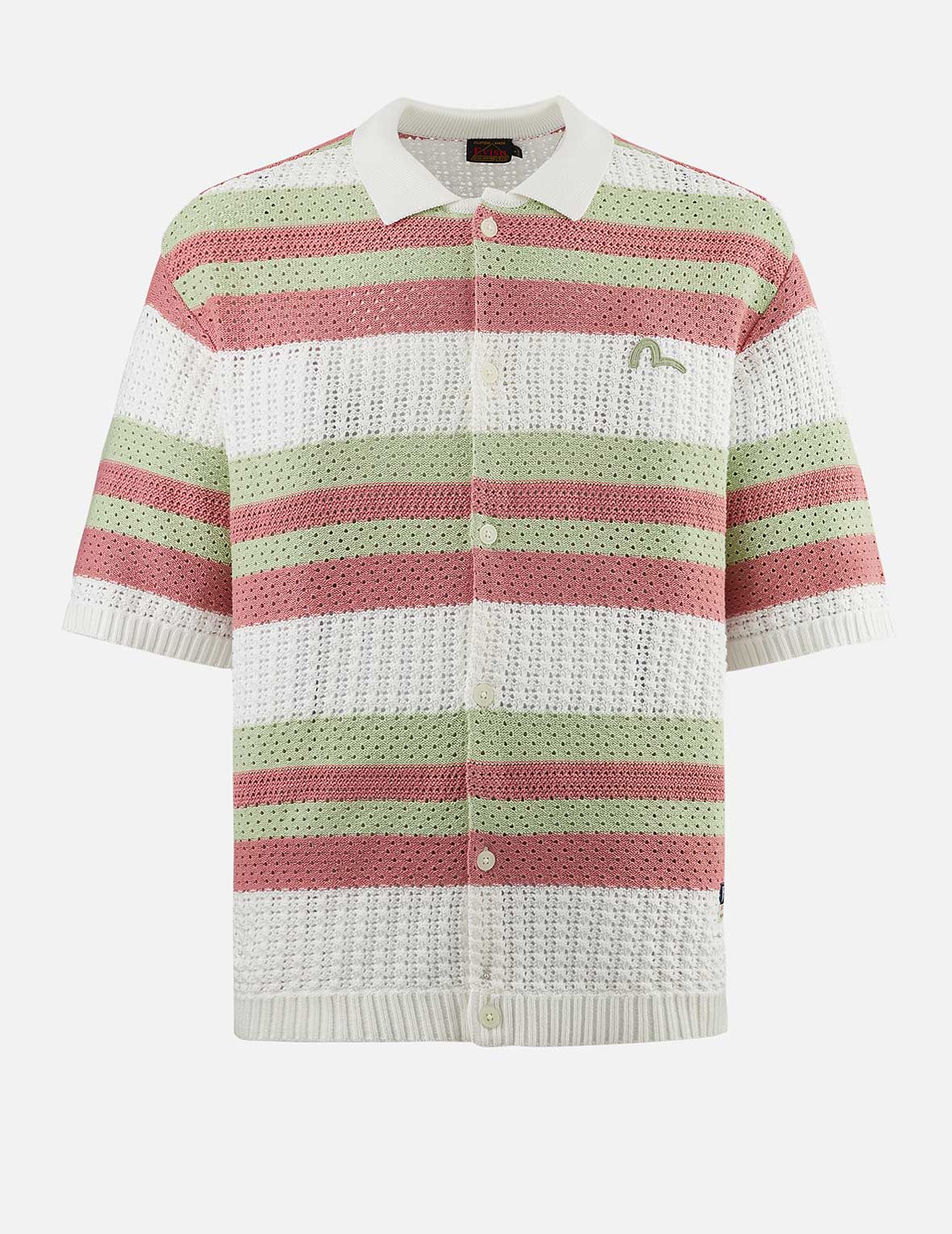 Seagull Embroidery Relax Fit Short-Sleeve Knitted Shirt
