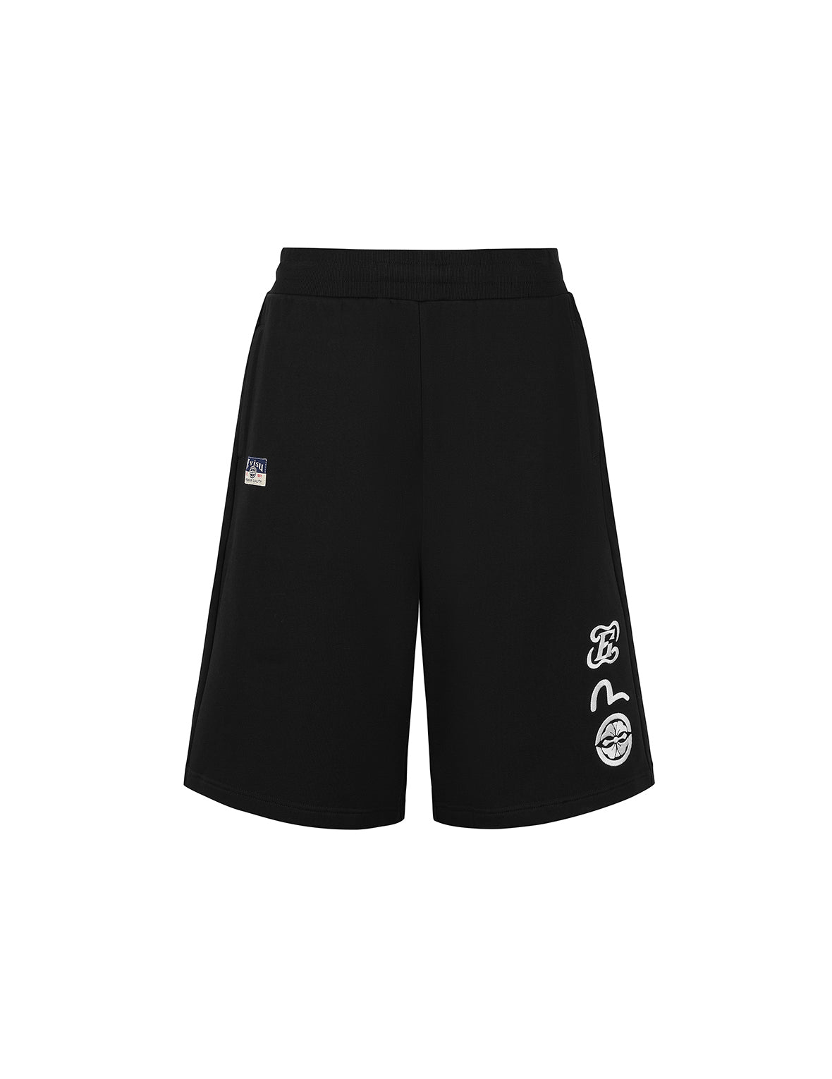 Kamon and Seagull Embroidery Fashion Fit Sweatshorts